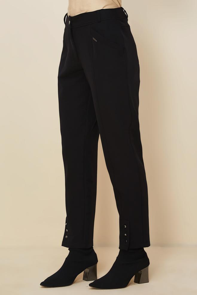 Hijab clothing BLACK BUTTON DETAILED PANTS 70944 - ALVİNA