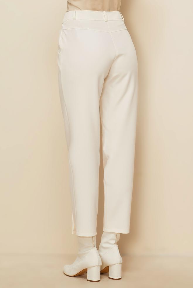 Hijab clothing WHITE BUTTON DETAILED PANTS 70944 - ALVİNA