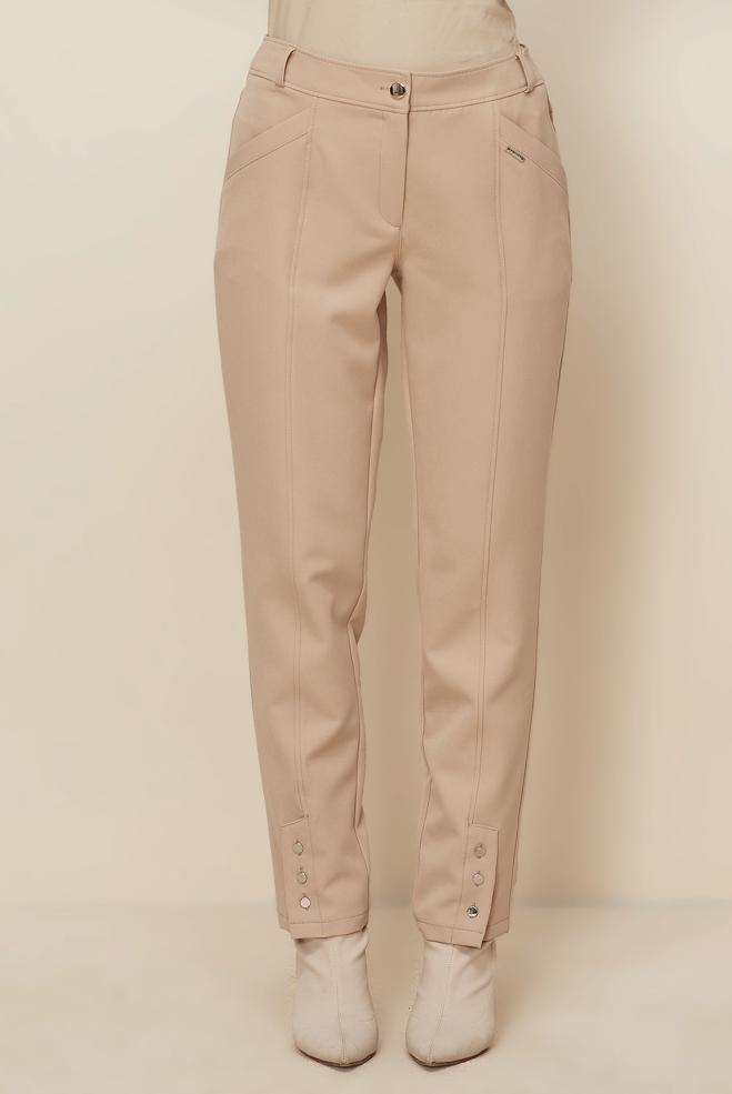 Hijab clothing BEIGE BUTTON DETAILED PANTS 70944 - ALVİNA