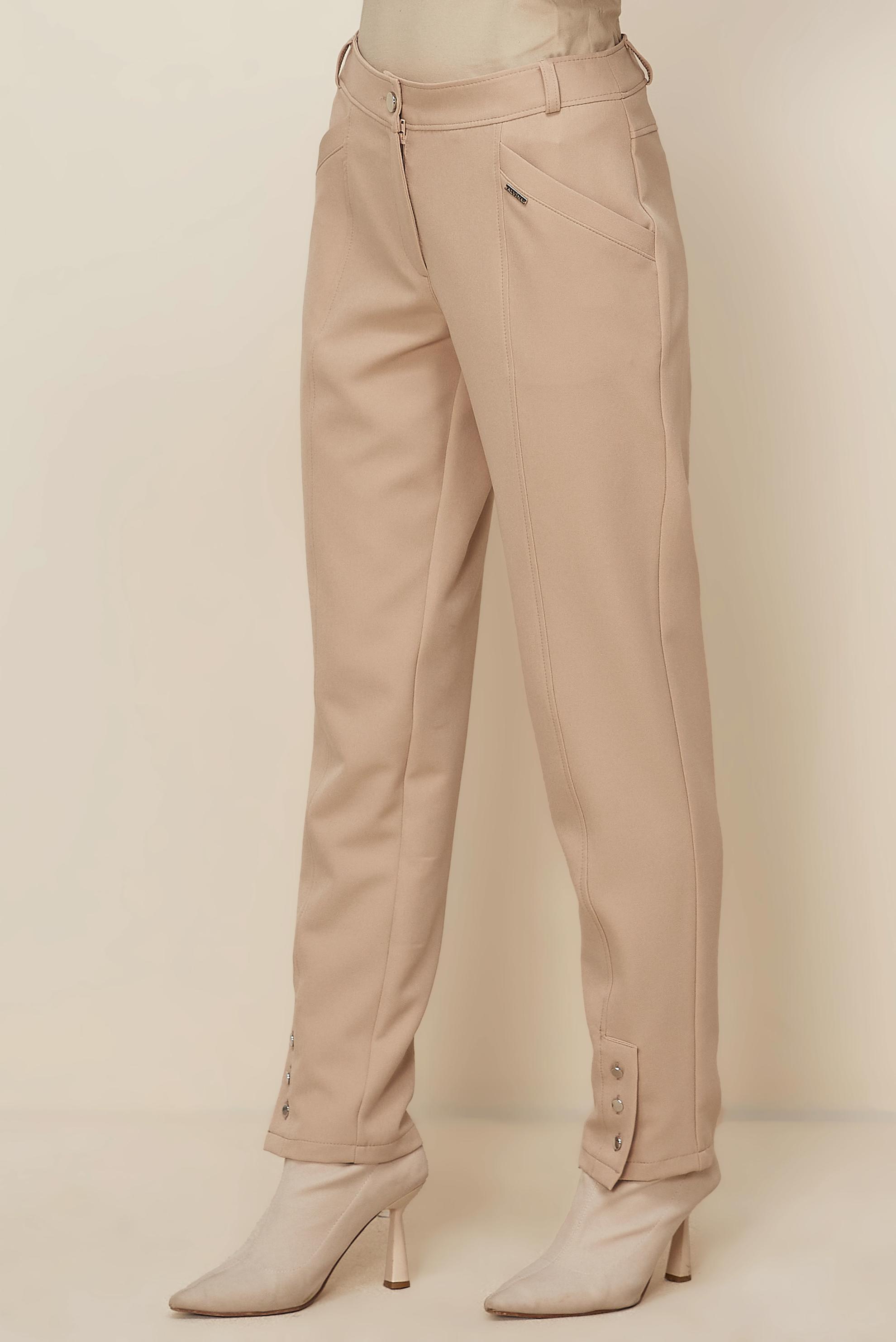 Hijab clothing BEIGE BUTTON DETAILED PANTS 70944