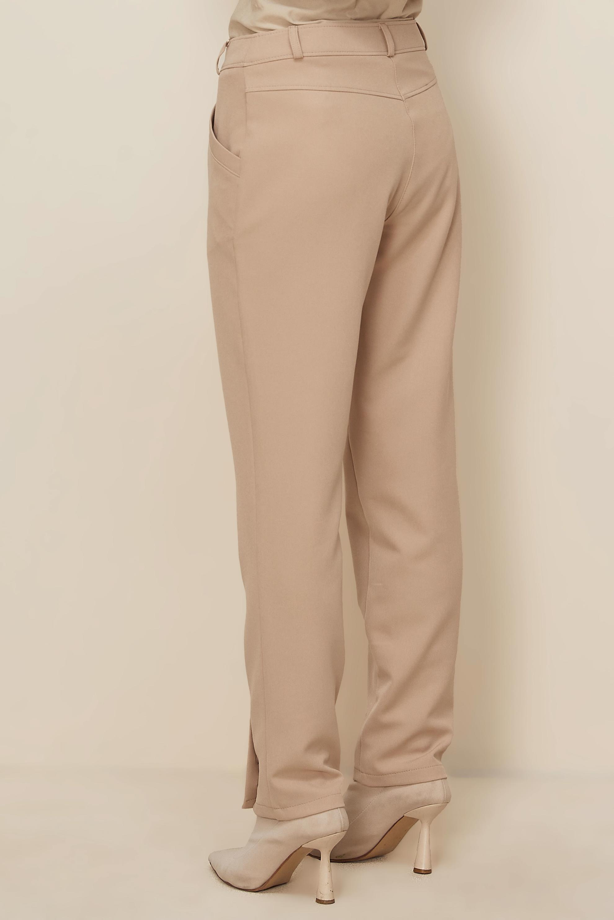 Hijab clothing BEIGE BUTTON DETAILED PANTS 70944