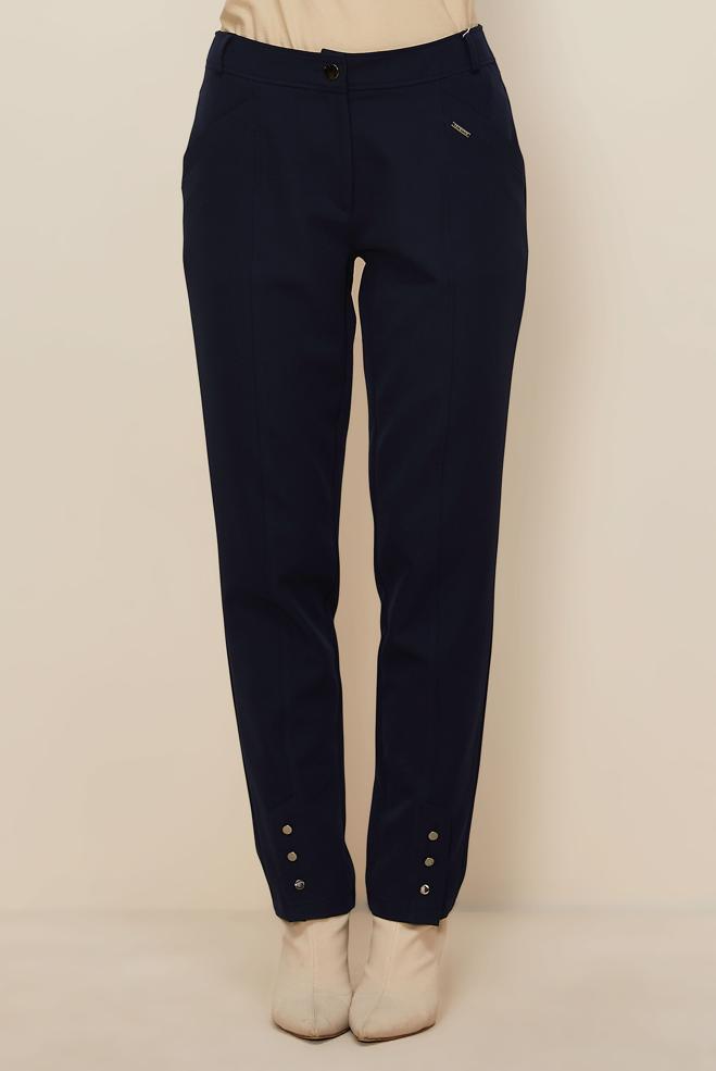 Hijab clothing NAVY BLUE BUTTON DETAILED PANTS 70944 - ALVİNA