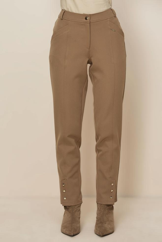 Hijab clothing BROWN BUTTON DETAILED PANTS 70944 - ALVİNA