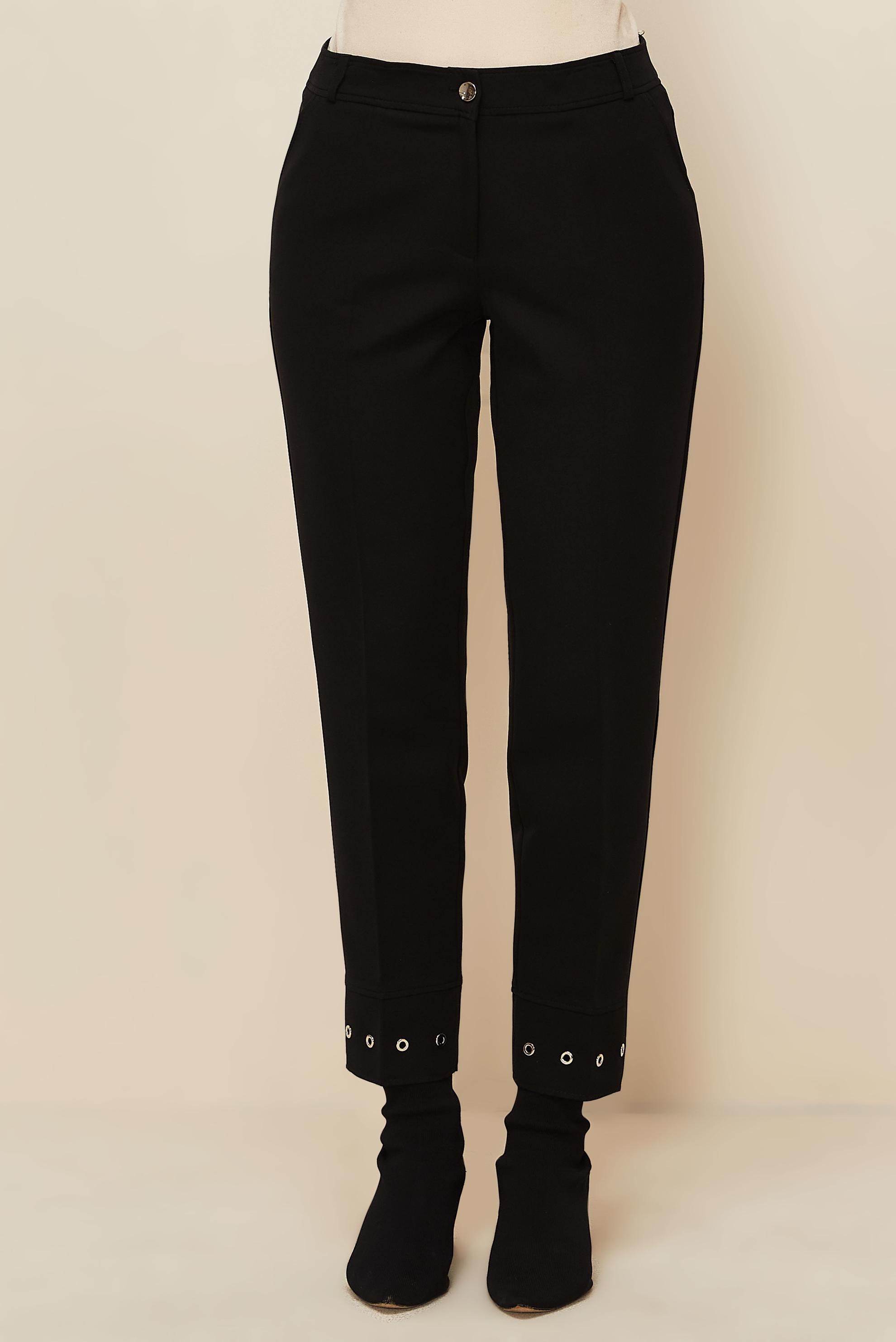 Vêtements hijab NOIR PANTALON DÉTAILLÉ À ŒILLETS 70945