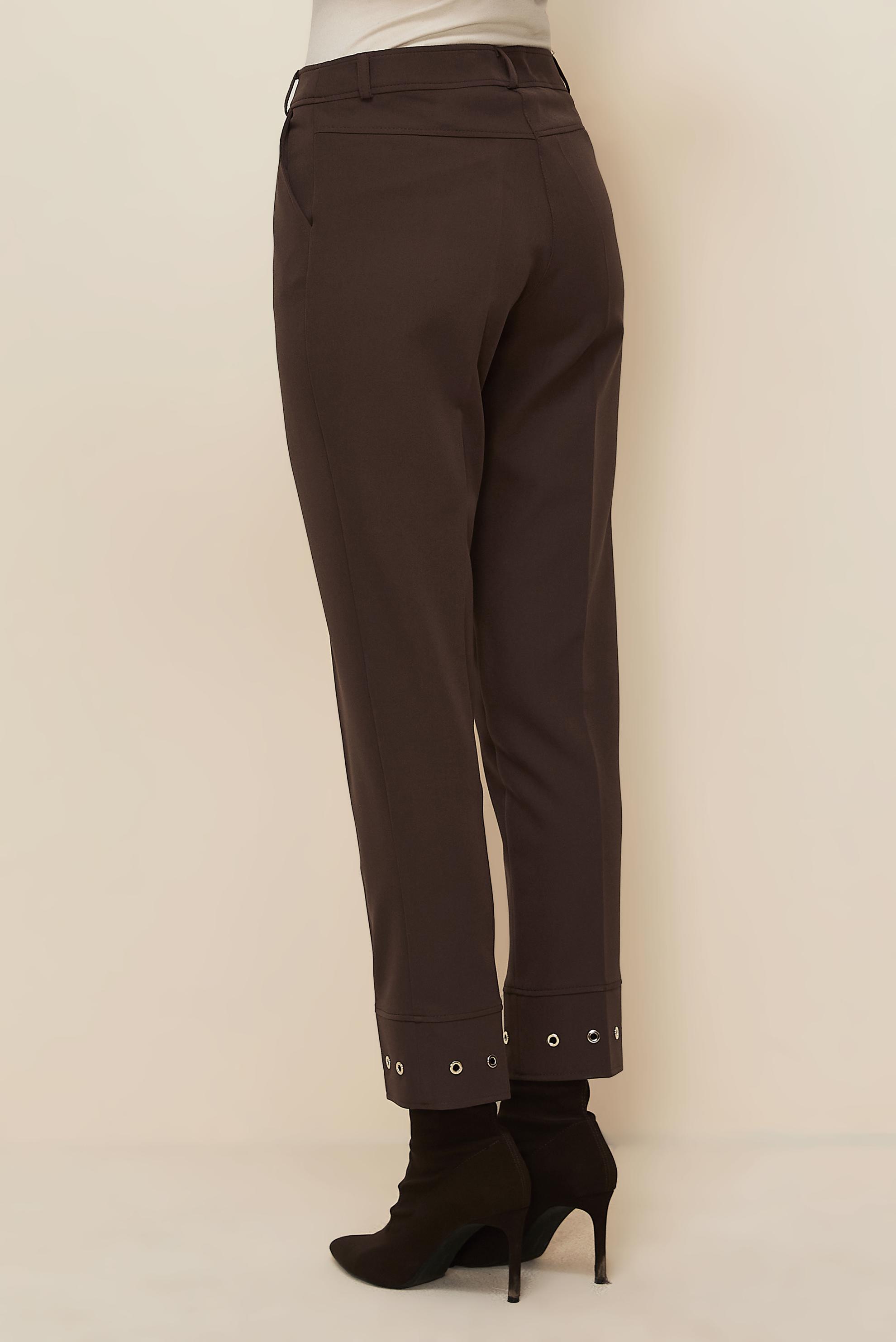 Tesettür giyim KAHVE KUŞGÖZÜ DETAYLI PANTOLON 70945