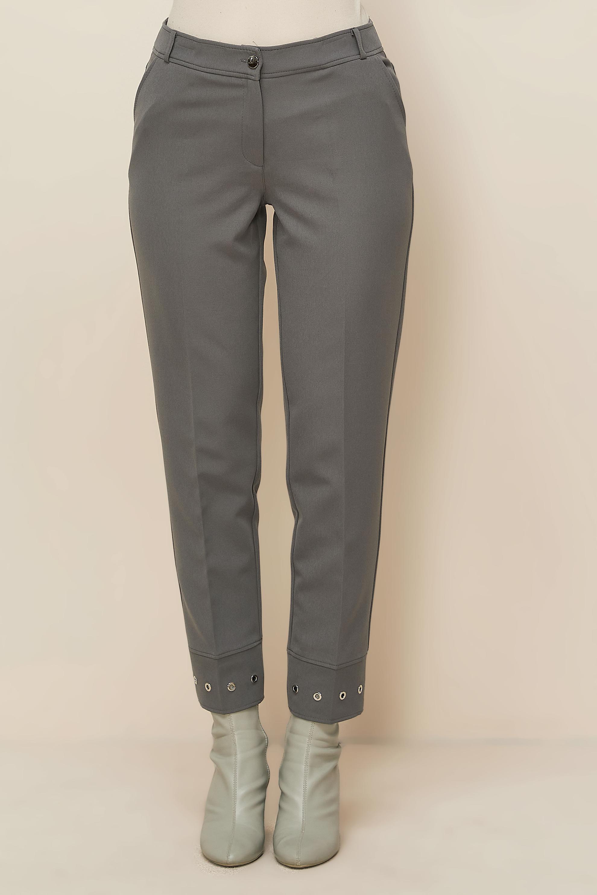 Tesettür giyim GRİ KUŞGÖZÜ DETAYLI PANTOLON 70945