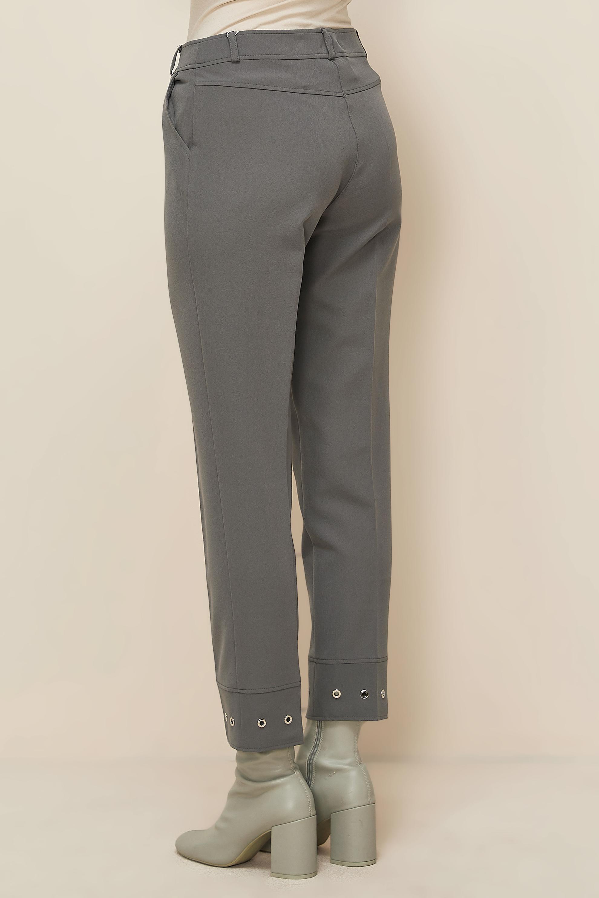 Tesettür giyim GRİ KUŞGÖZÜ DETAYLI PANTOLON 70945