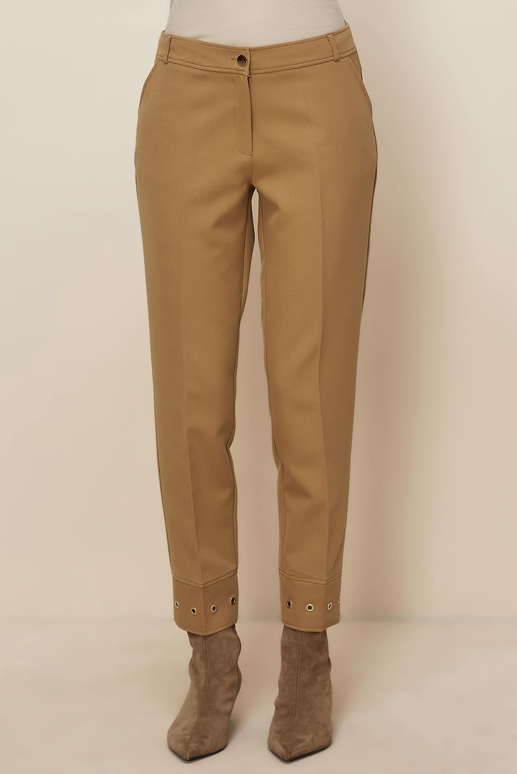 Hijab clothing BROWN EYELET DETAILED PANTS 70945