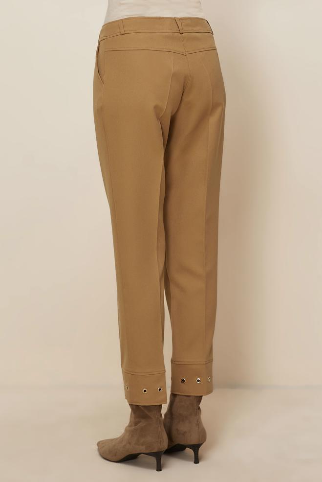 Hijab clothing BROWN EYELET DETAILED PANTS 70945 - ALVİNA