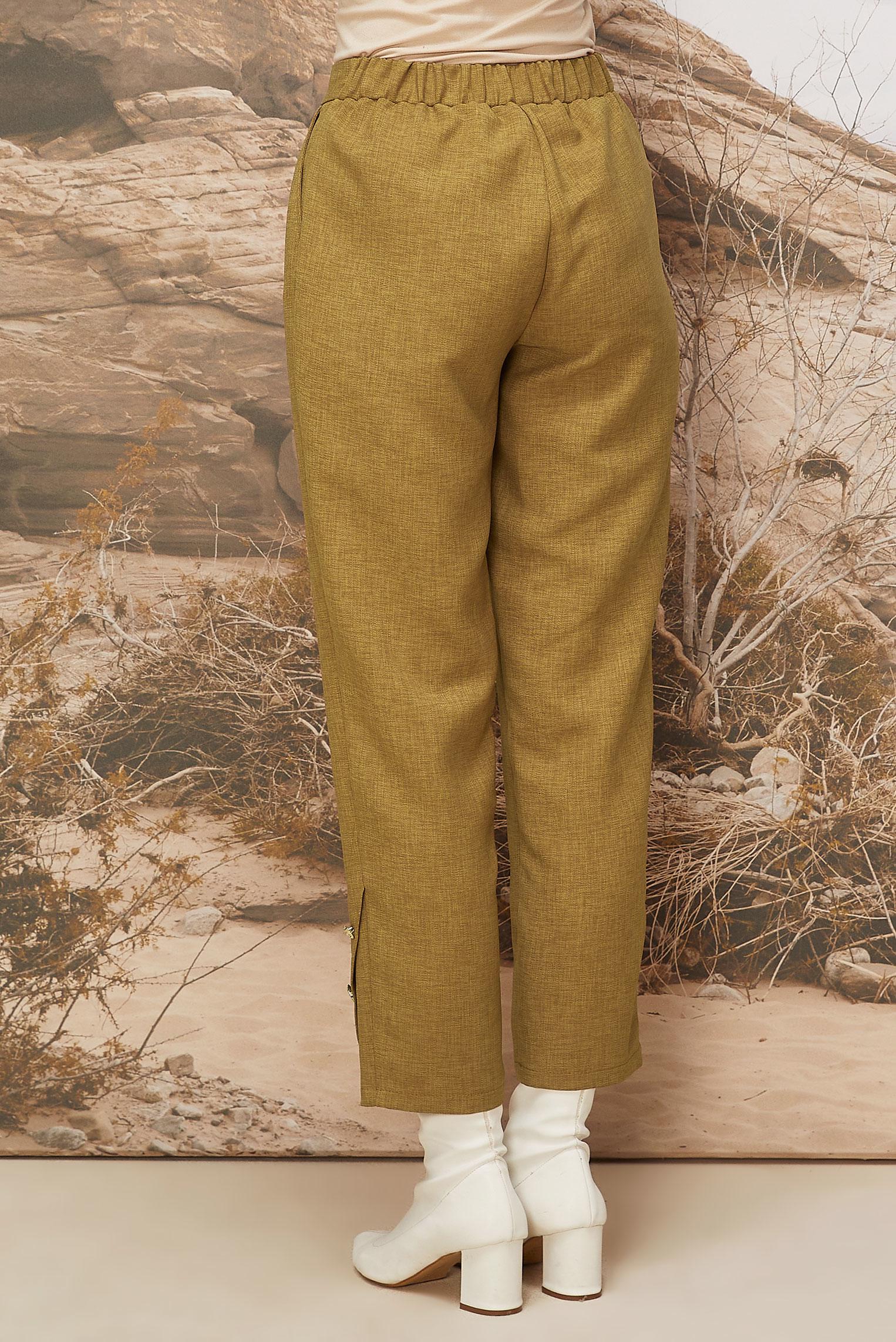 Tesettür giyim SARI HAVUÇ PANTOLON 70946