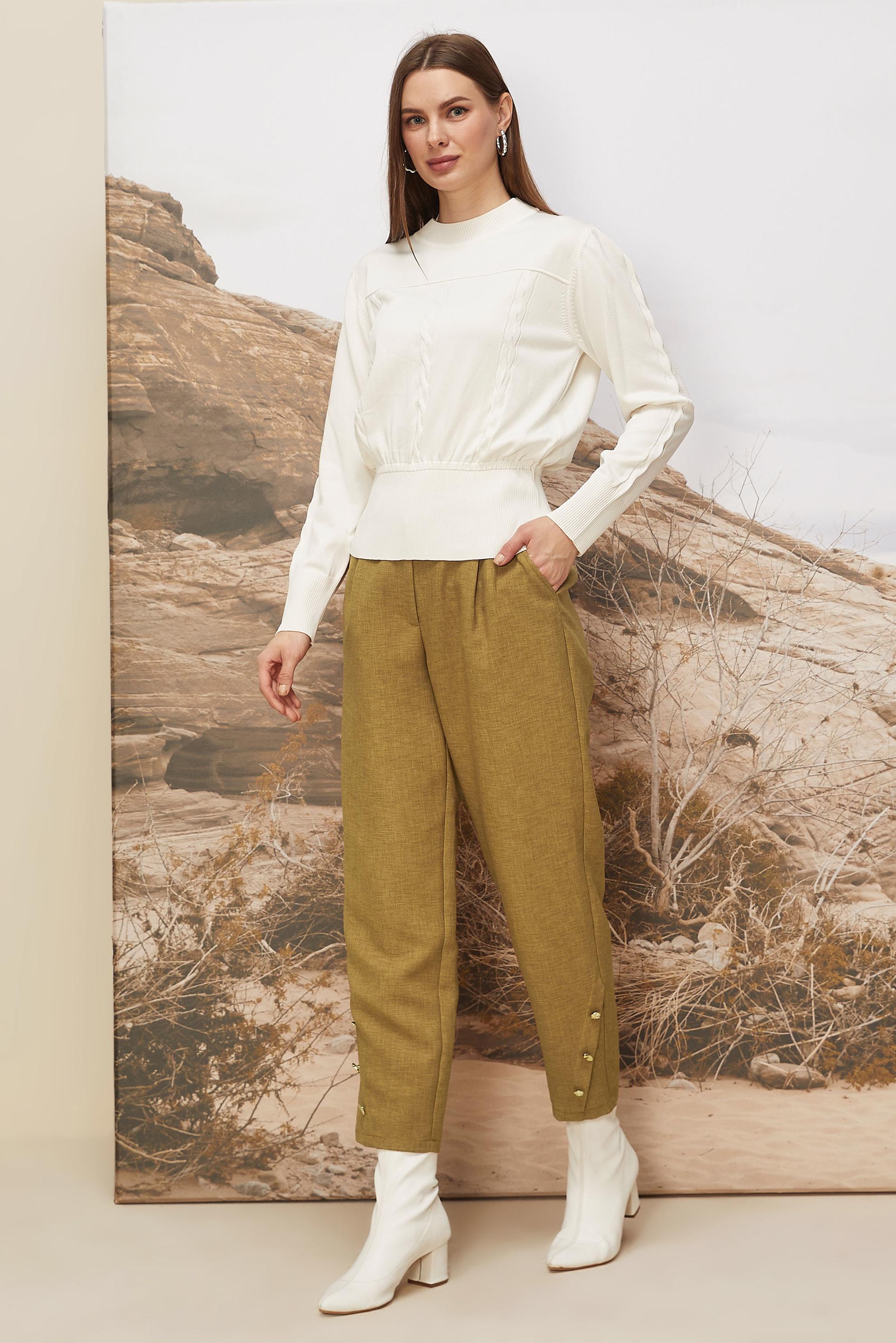 Tesettür giyim SARI HAVUÇ PANTOLON 70946