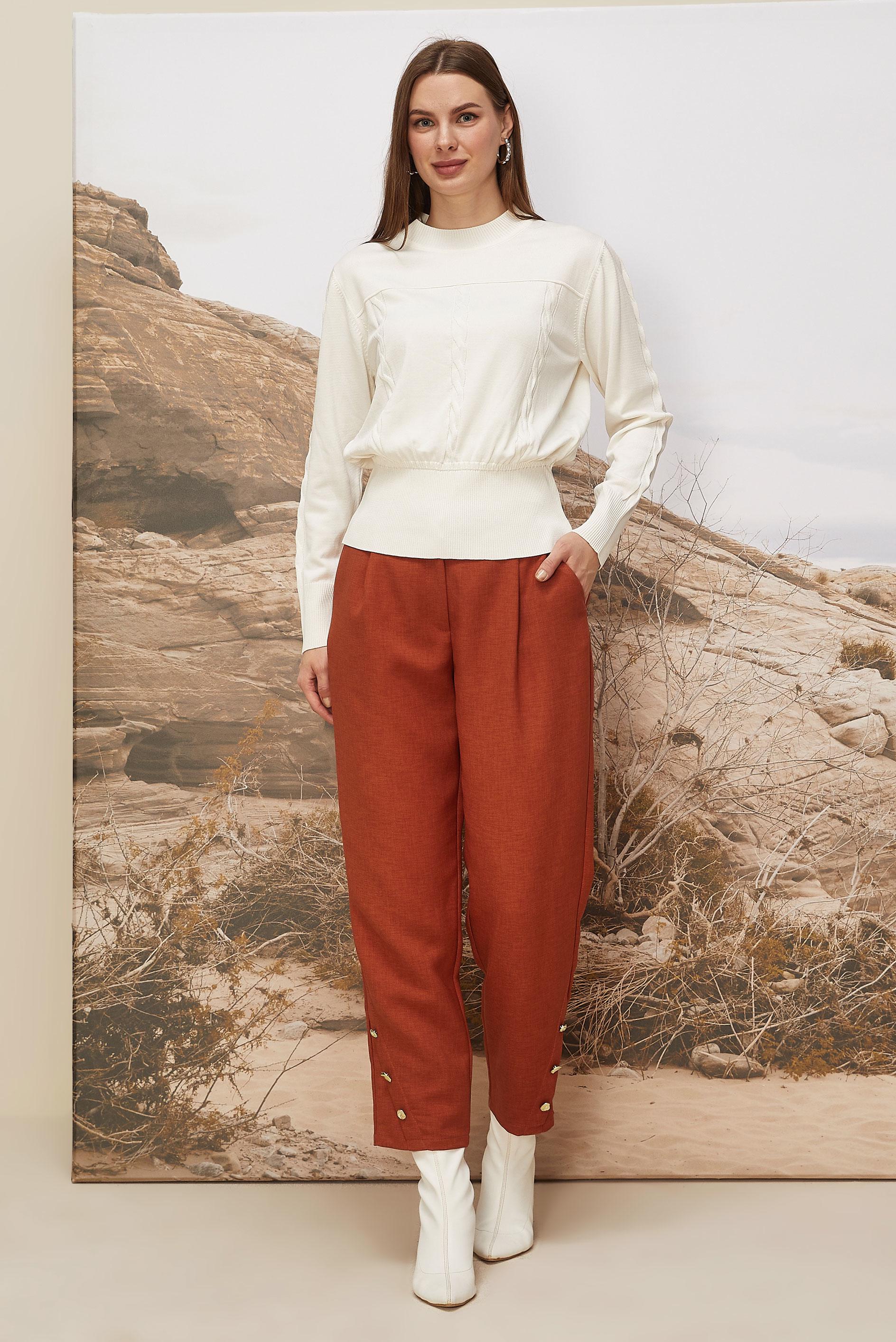 Tesettür giyim TURUNCU HAVUÇ PANTOLON 70946