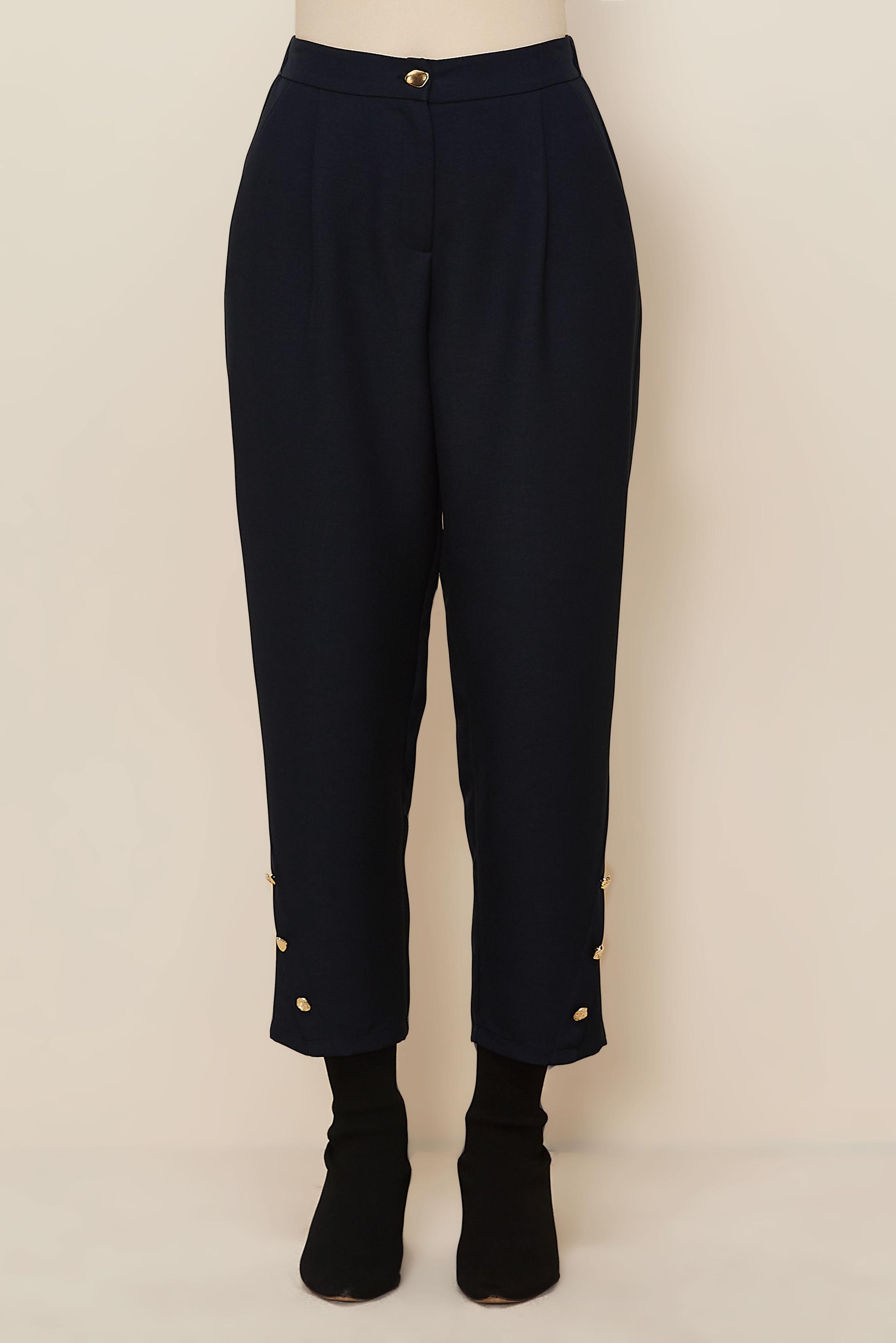 Vêtements hijab BLEU MARINE PANTOLON CAROTTE 70946