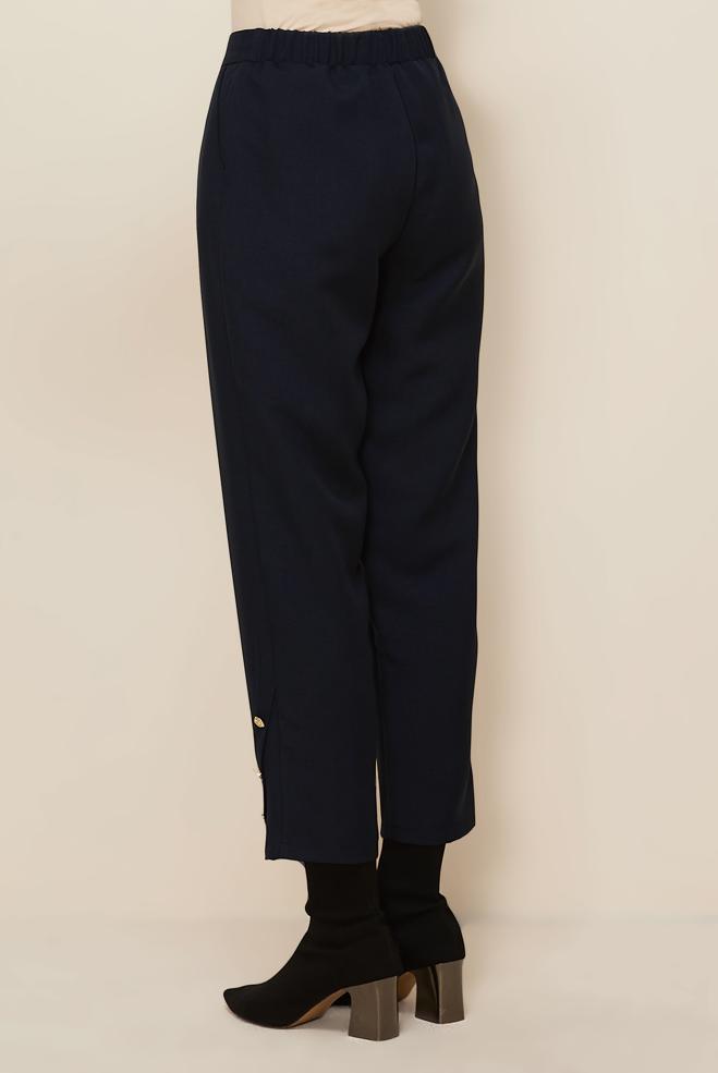 Vêtements hijab BLEU MARINE PANTOLON CAROTTE 70946 - ALVİNA