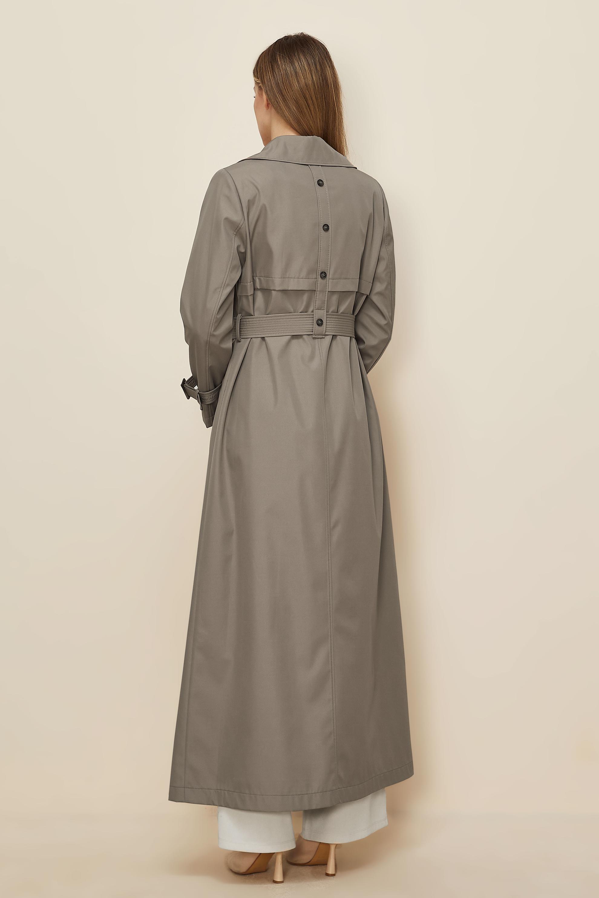 Hijab clothing BROWN BELTED TOPCOAT 10994