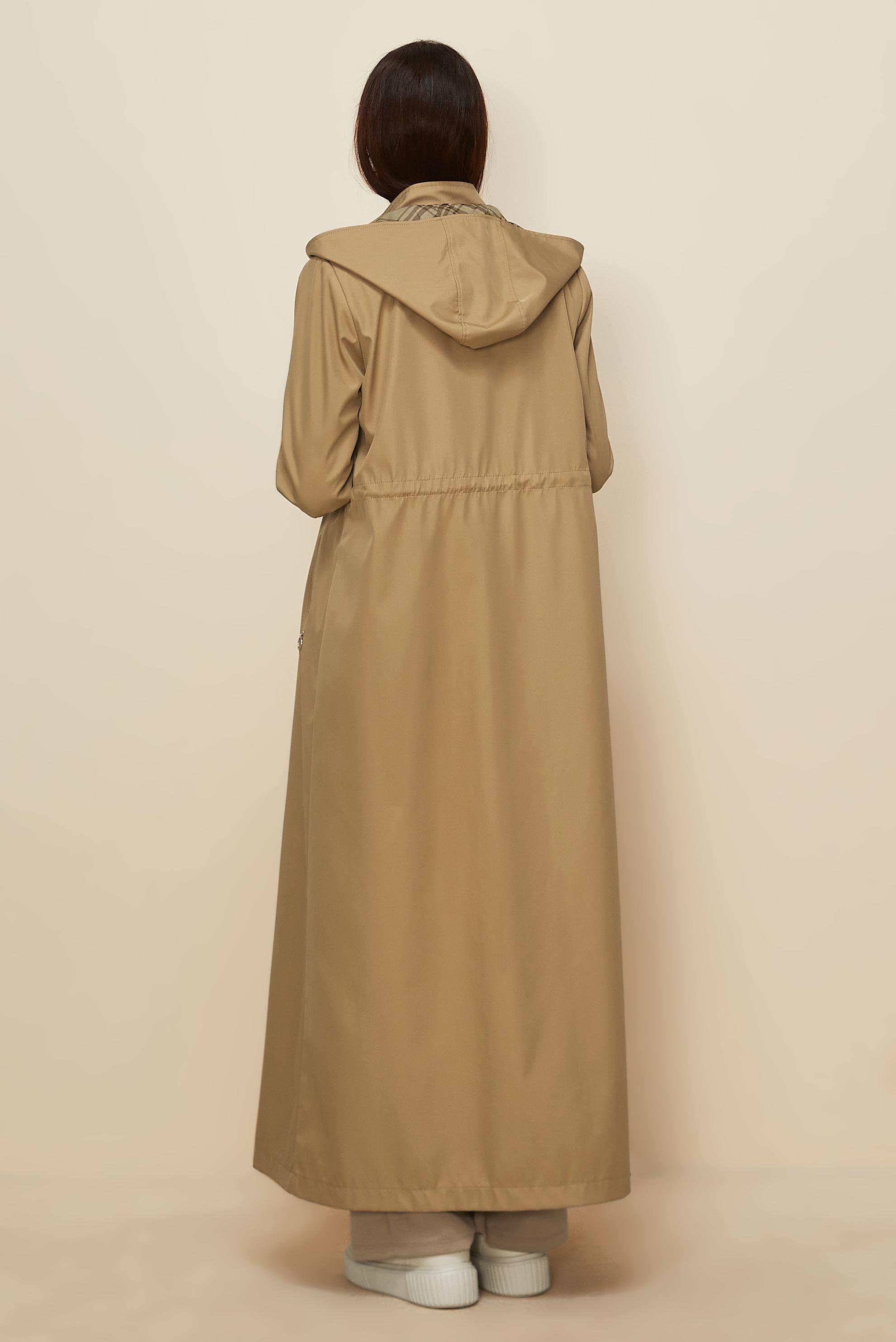 Vêtements hijab BRUN PARDESSUS À CAPUCHON 10995