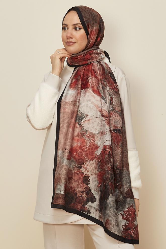 Hijab clothing BLACK 1332 ALVİNA KAŞMİR ŞAL(HNM) - ALVİNA