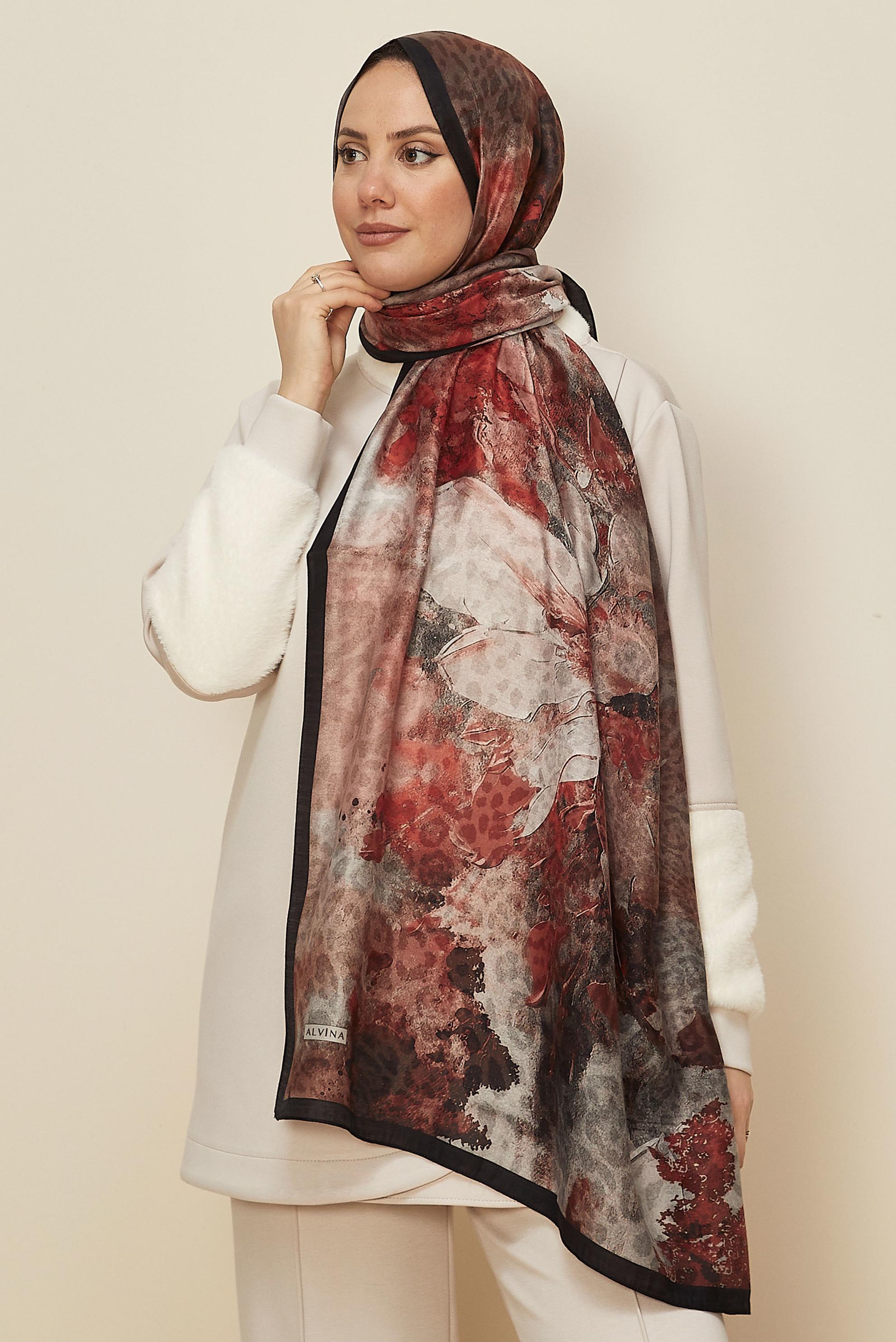 Hijab clothing BLACK 1332 ALVİNA KAŞMİR ŞAL(HNM)