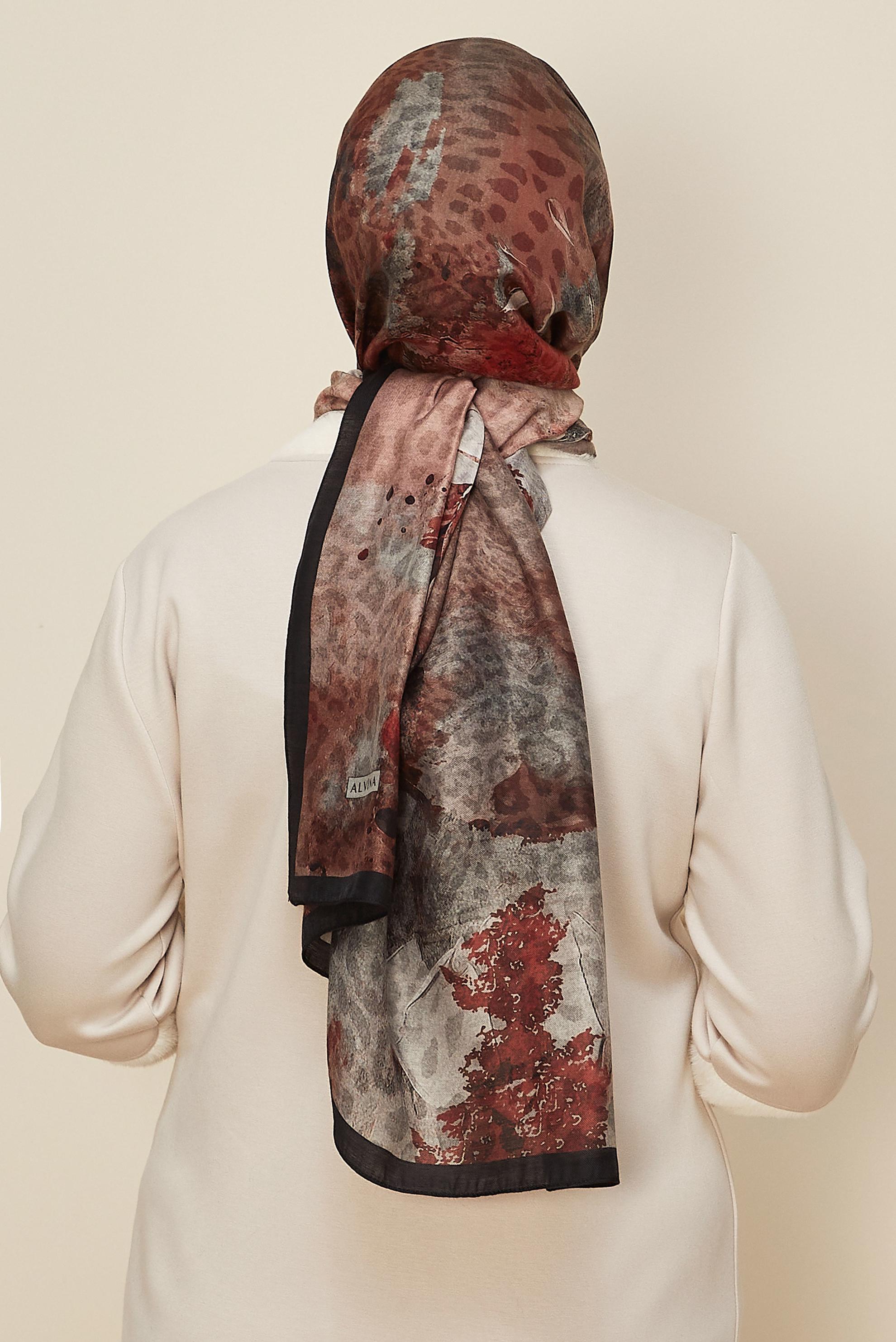 Hijab clothing BLACK 1332 ALVİNA KAŞMİR ŞAL(HNM)