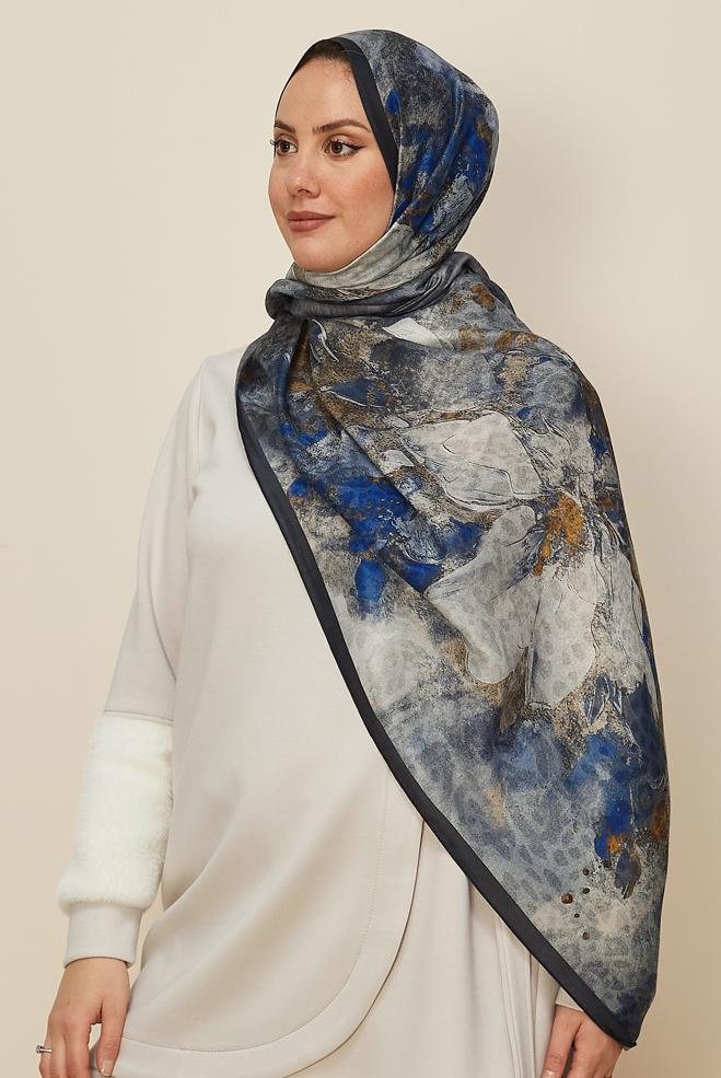 Hijab clothing GREY 1332 ALVİNA KAŞMİR ŞAL(HNM) - ALVİNA