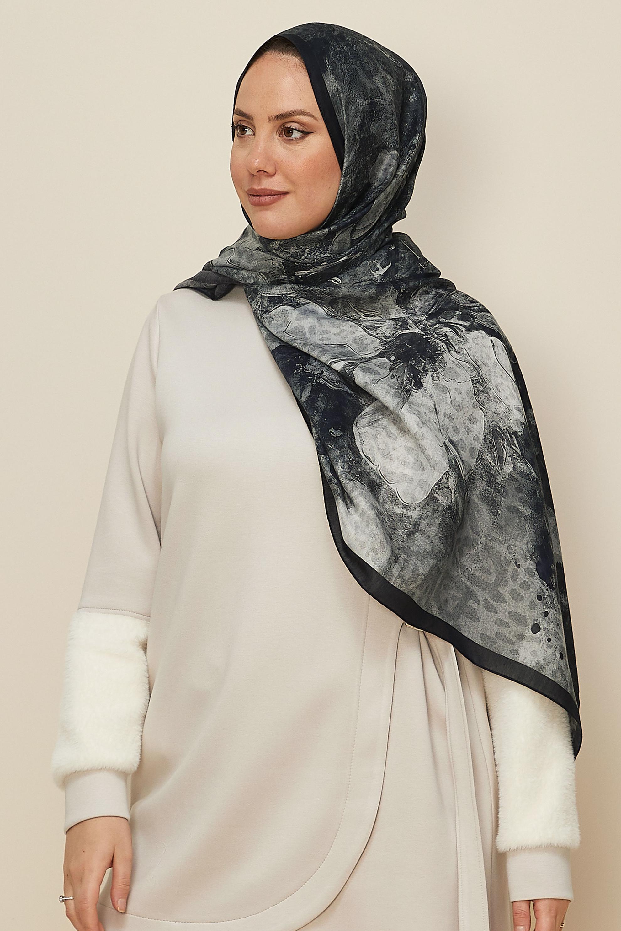 Hijab clothing BLACK 1332 ALVİNA KAŞMİR ŞAL(HNM)
