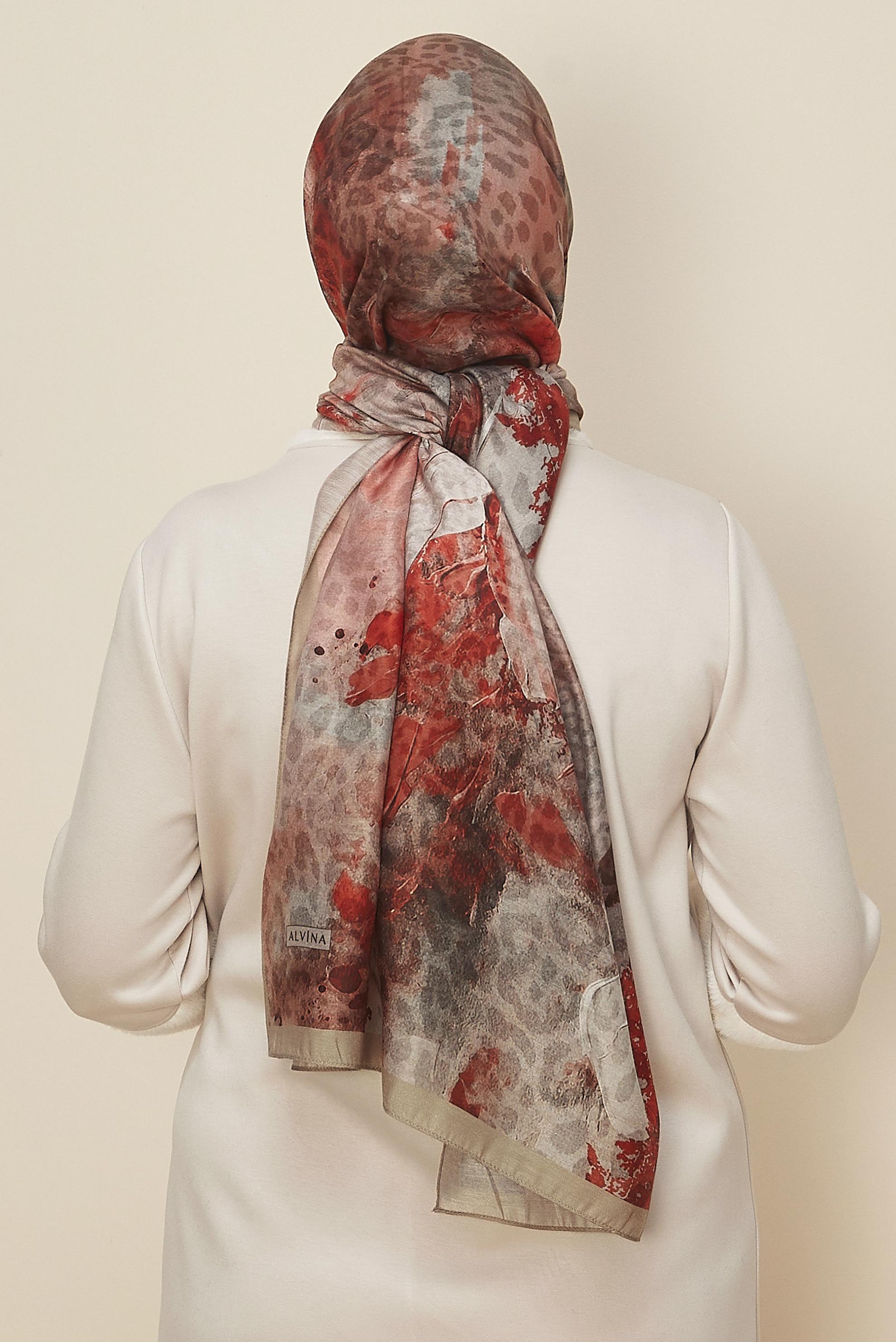 Hijab clothing CLARET RED 1332 ALVİNA KAŞMİR ŞAL(HNM)