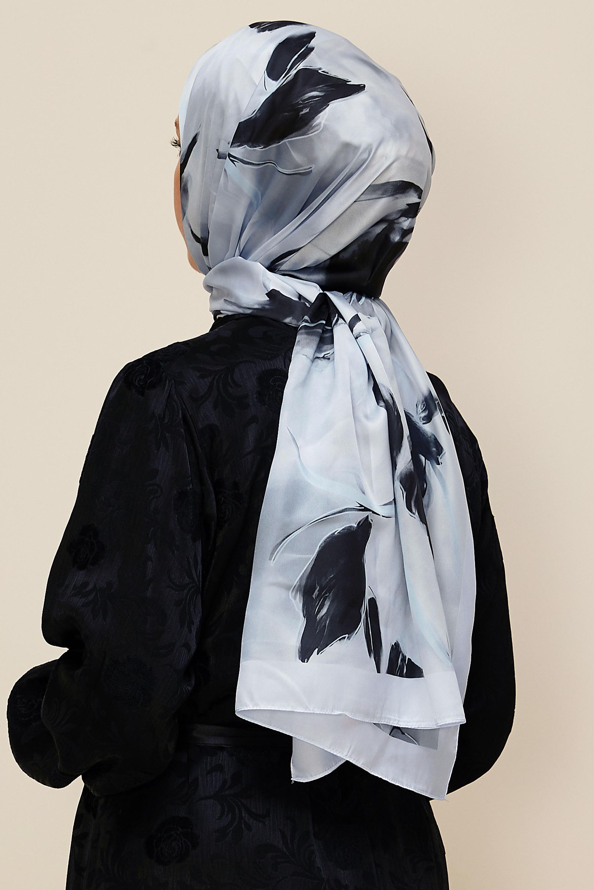 Hijab clothing SILVER ALVINA PATTERNED SHAWL 8602