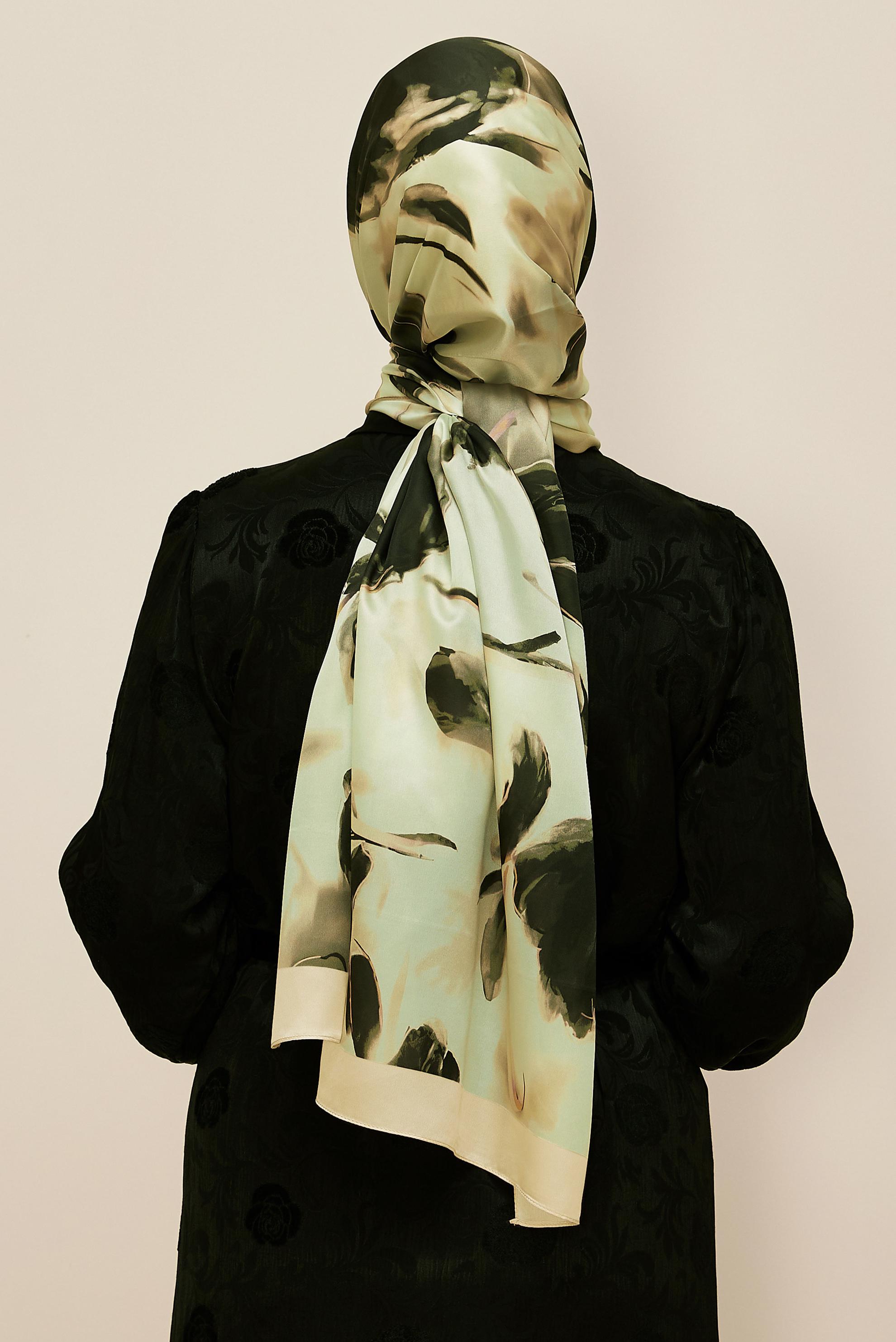 Hijab clothing MINK ALVINA PATTERNED SHAWL 8602