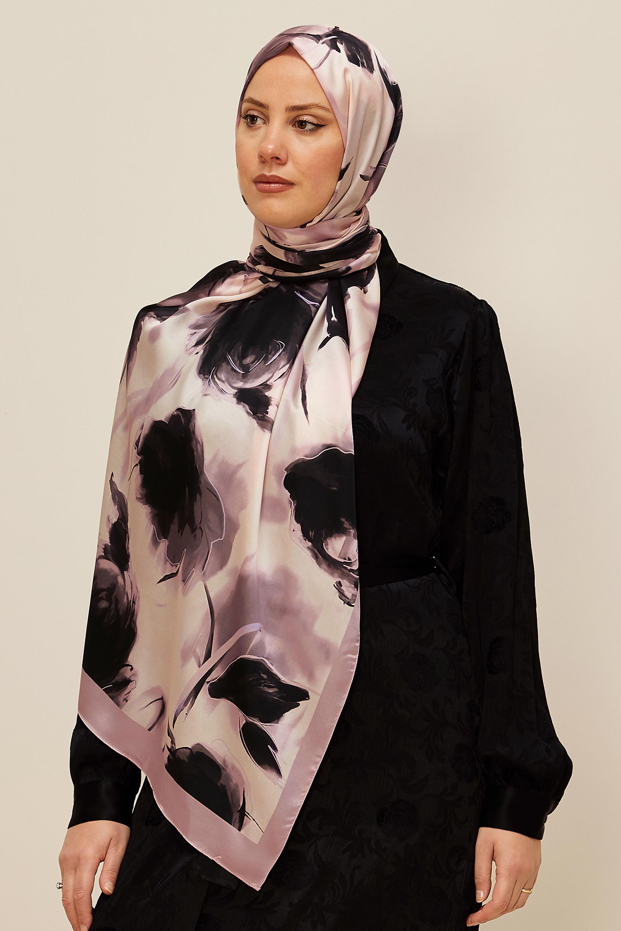 Hijab clothing PINK ALVINA PATTERNED SHAWL 8602