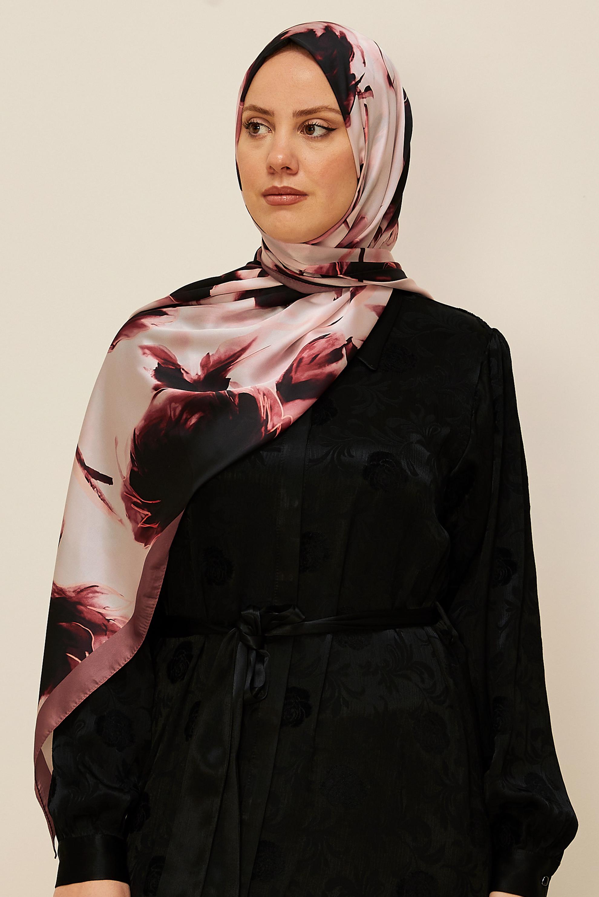 Hijab clothing PINK ALVINA PATTERNED SHAWL 8602