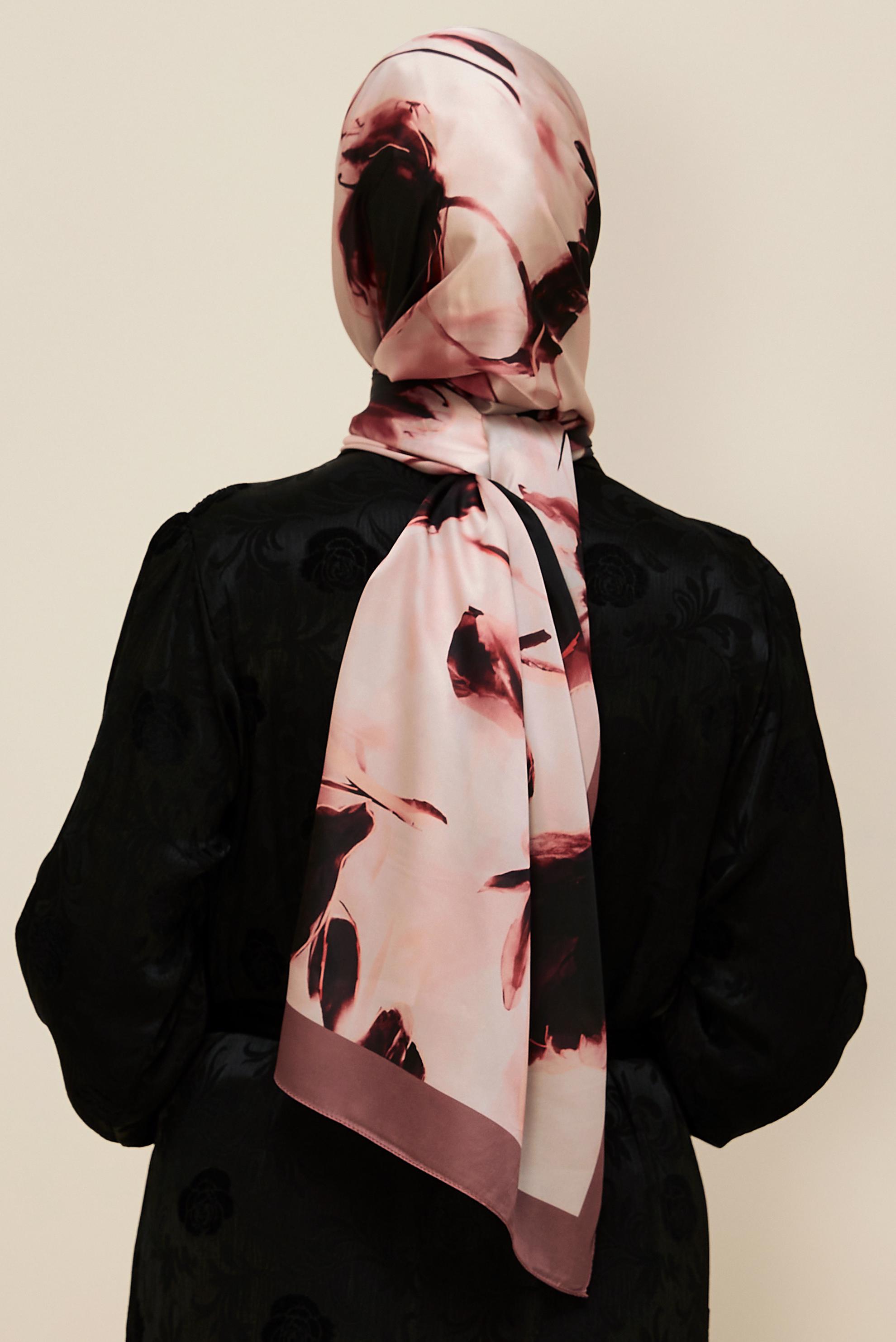 Hijab clothing PINK ALVINA PATTERNED SHAWL 8602