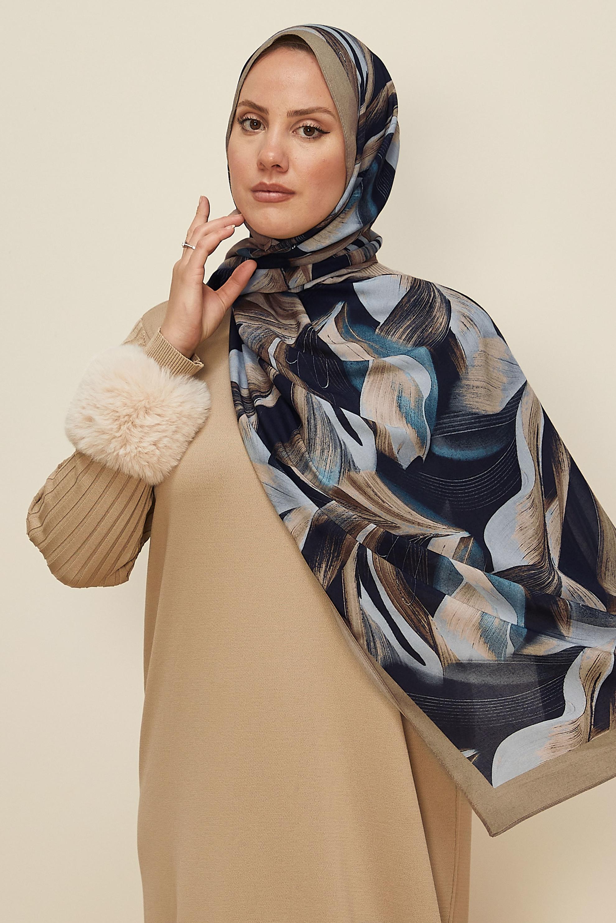 Vêtements hijab VISON CHÂLE ALVINA EN VISCOSE À MOTIFS 8604