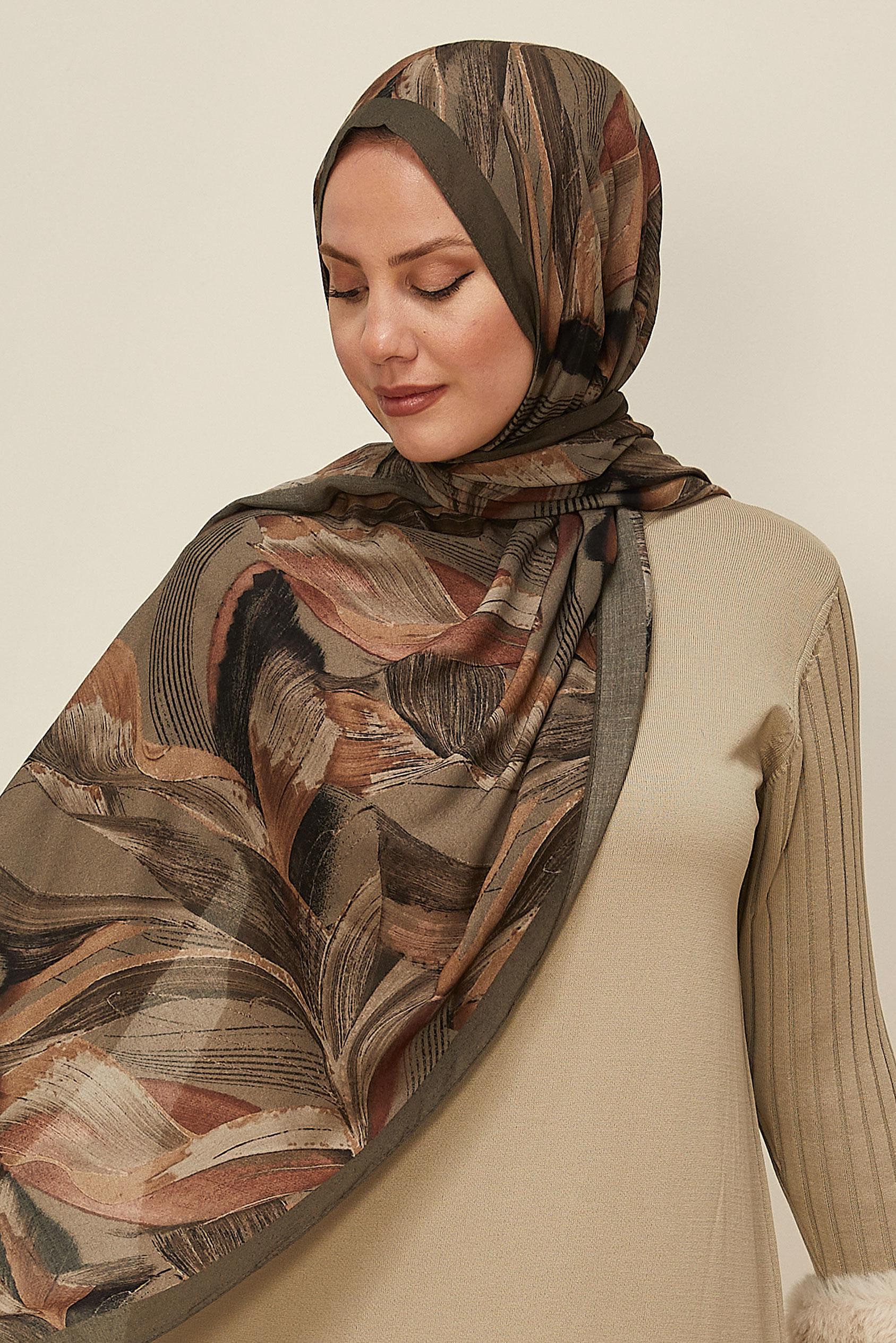 Vêtements hijab VISON CHÂLE ALVINA EN VISCOSE À MOTIFS 8604