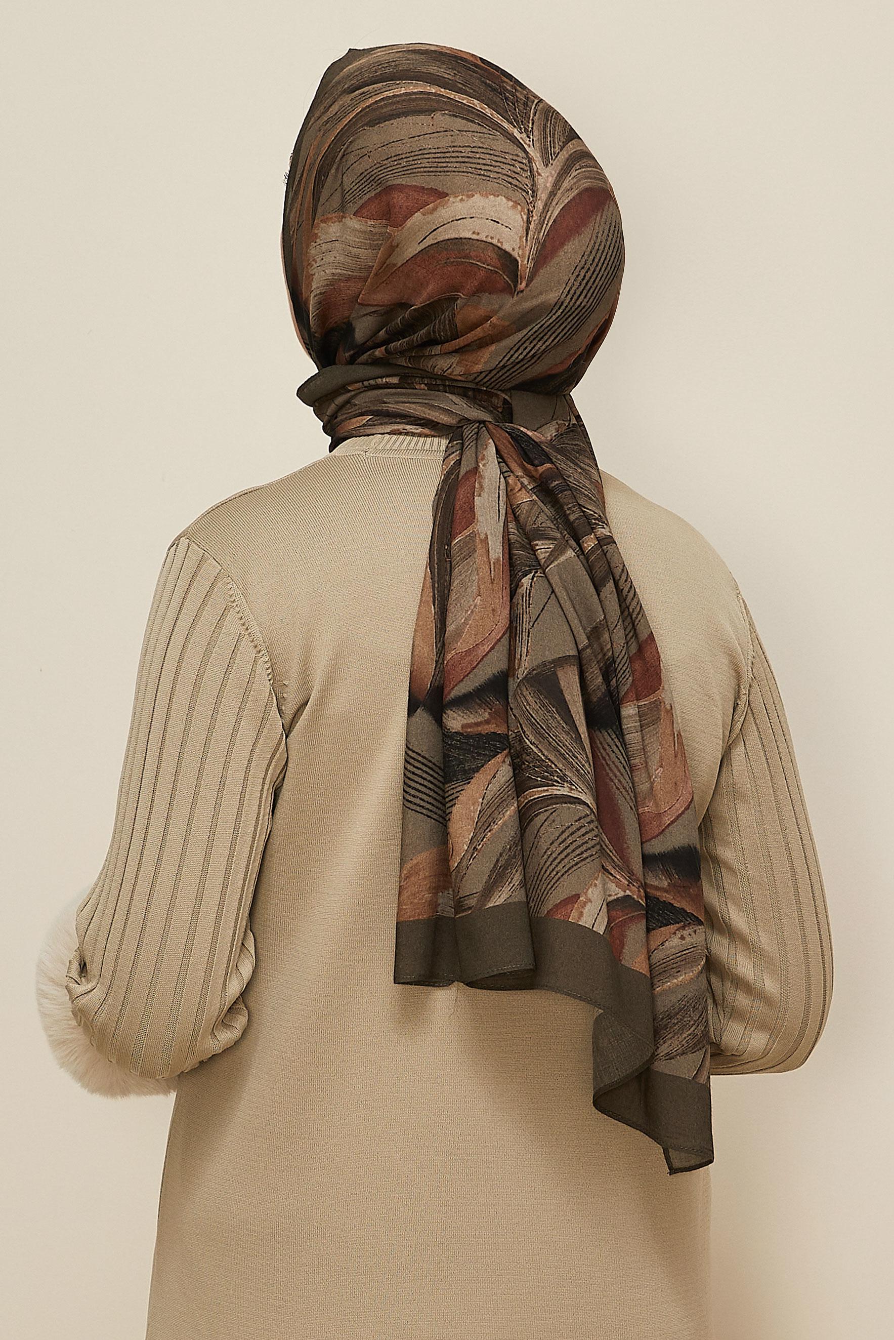 Vêtements hijab VISON CHÂLE ALVINA EN VISCOSE À MOTIFS 8604