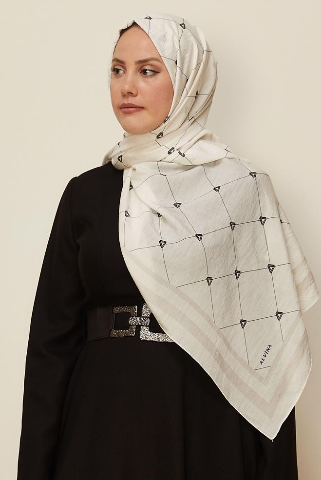 Tesettür giyim BEJ ALVİNA VİSKON ŞAL 8608 - ALVİNA