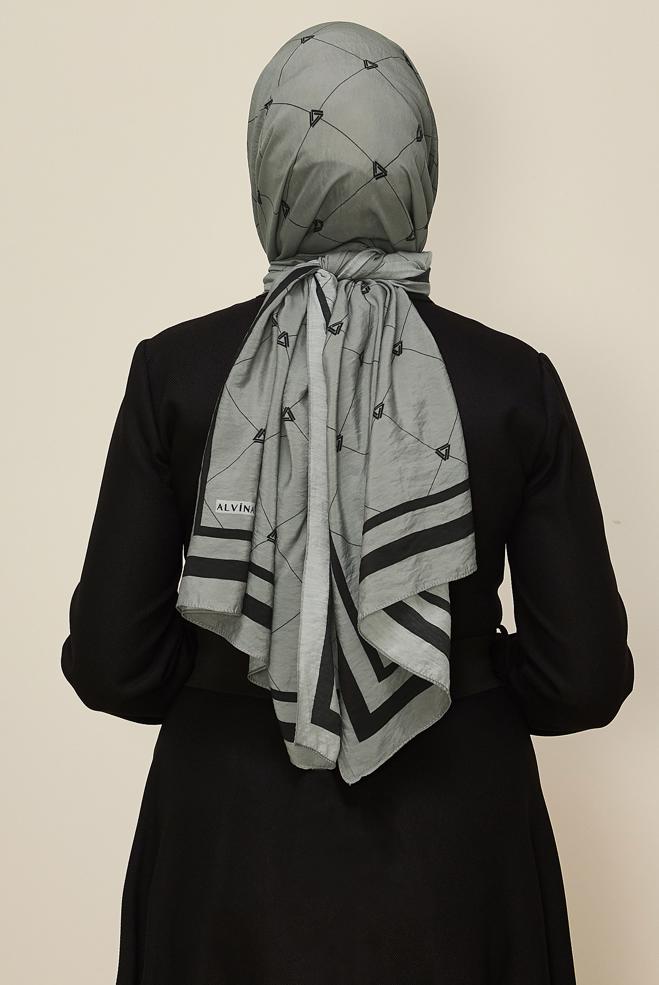 Hijab clothing GREY ALVINA VISCOSE SHAWL 8608 - ALVİNA