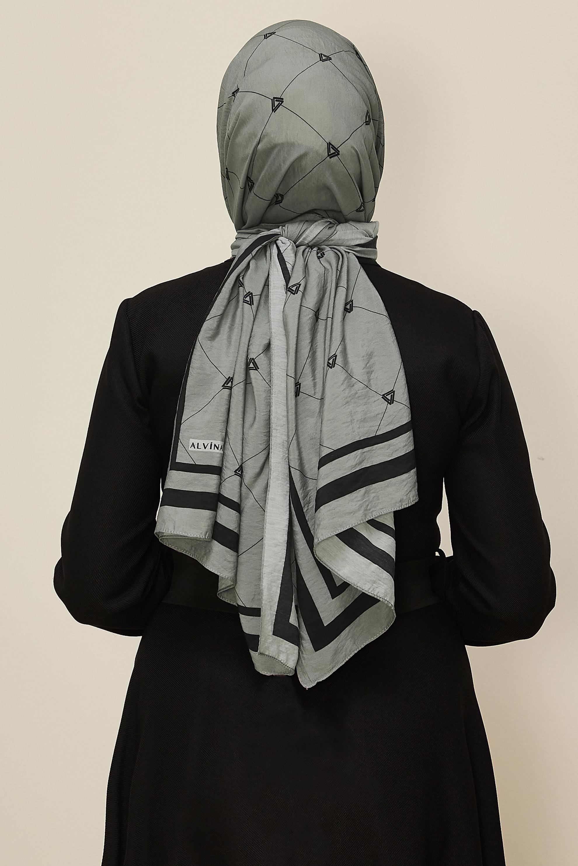 Hijab clothing GREY ALVINA VISCOSE SHAWL 8608