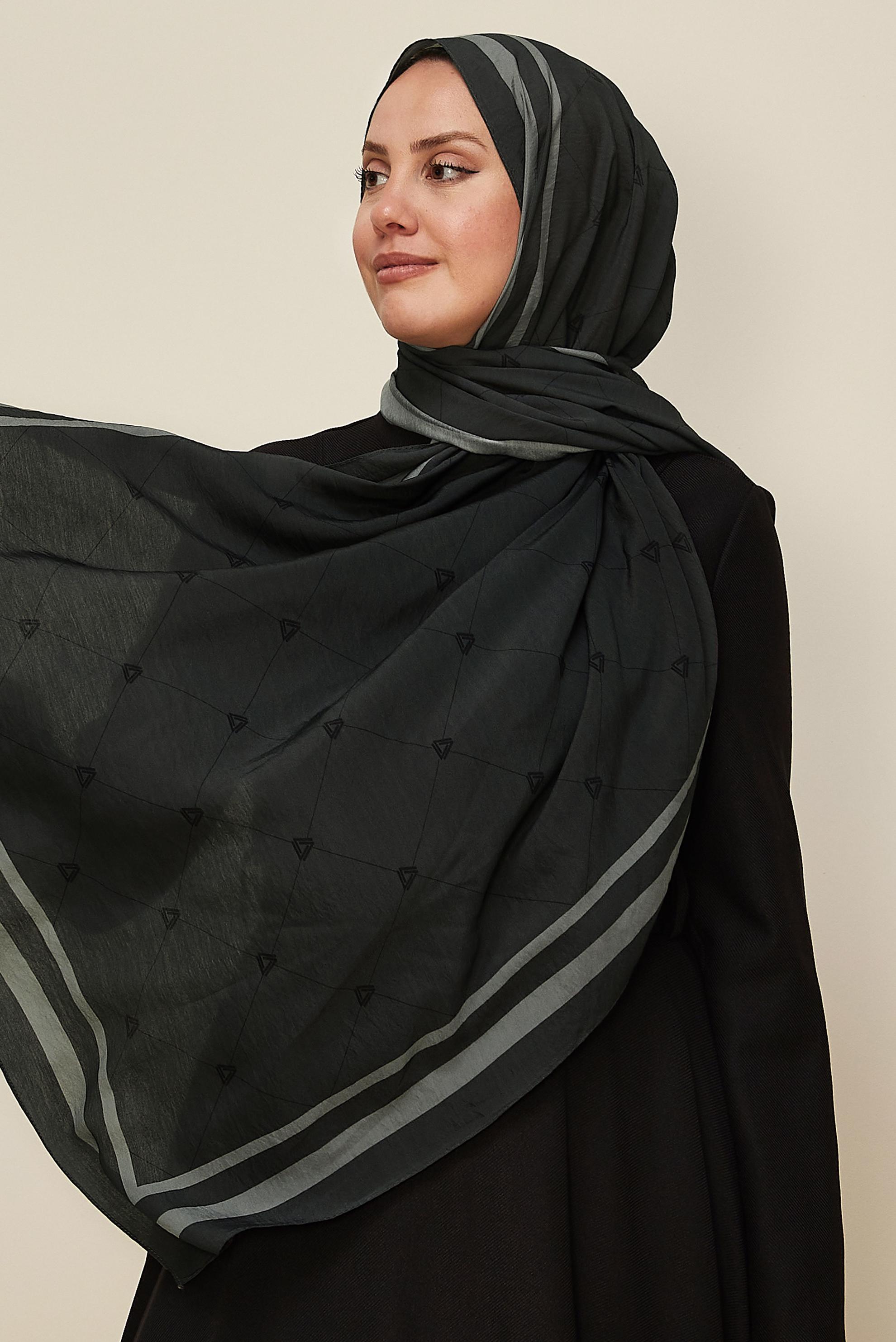 Hijab clothing GREY ALVINA VISCOSE SHAWL 8608