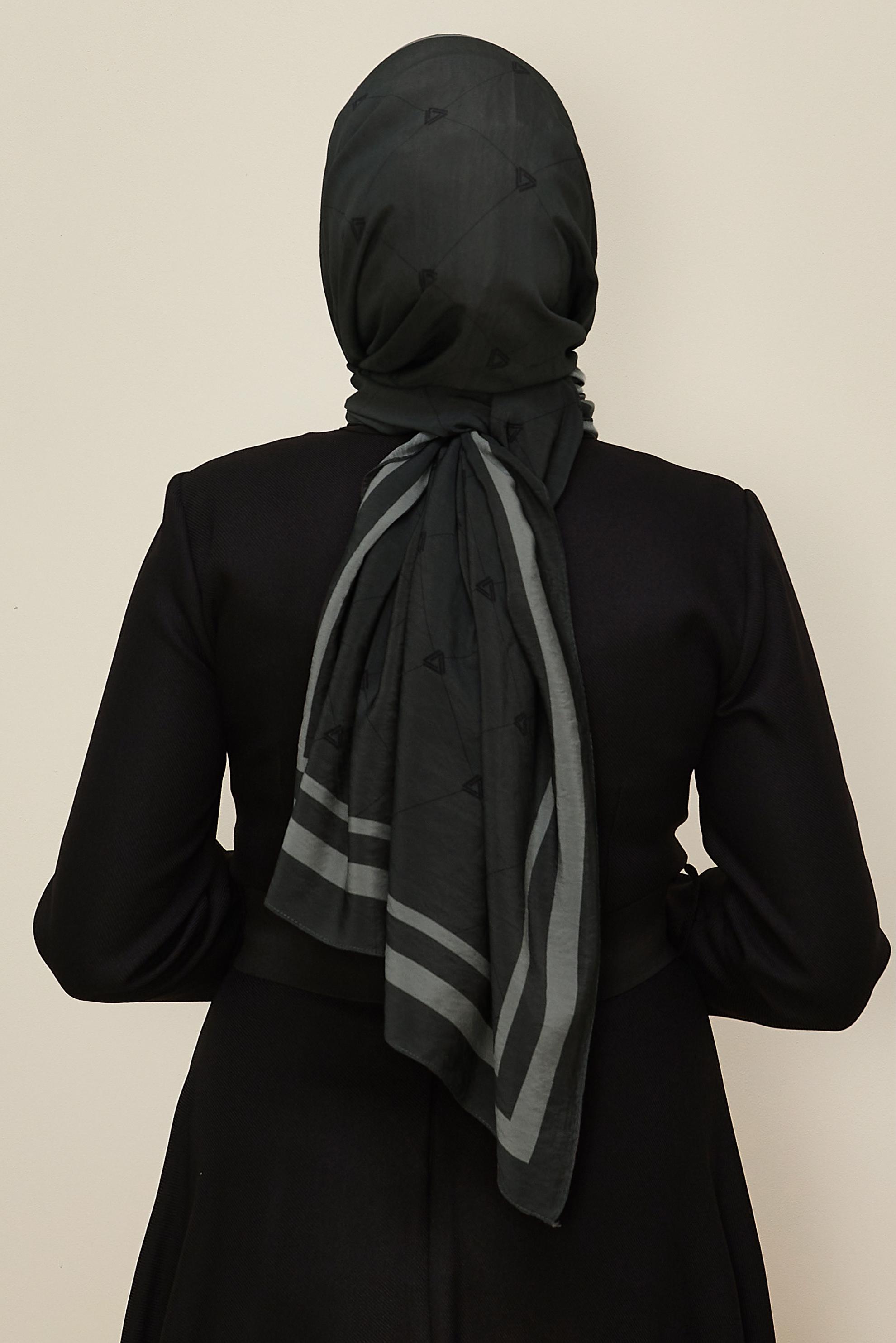 Hijab clothing GREY ALVINA VISCOSE SHAWL 8608