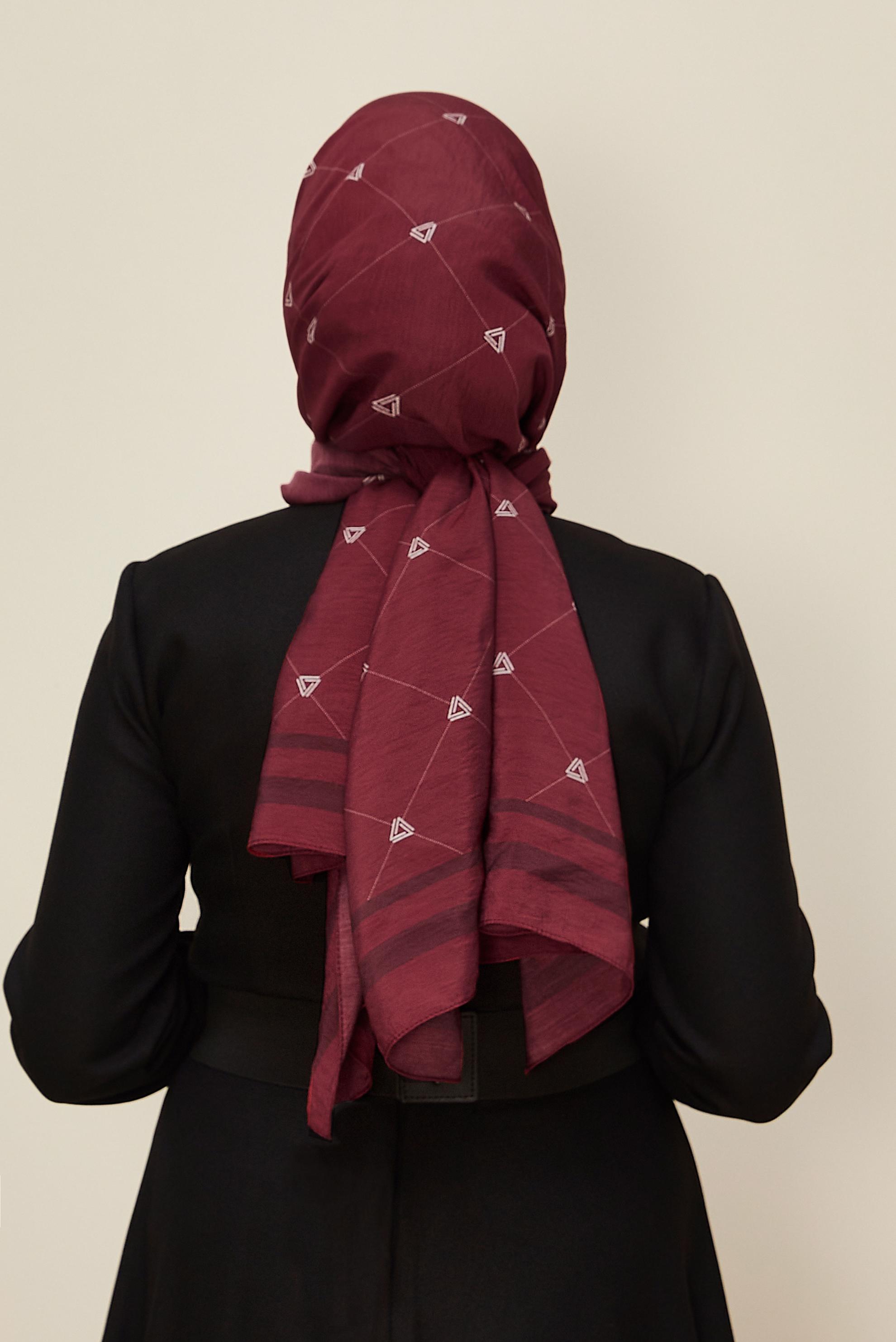 Hijab clothing CLARET RED ALVINA VISCOSE SHAWL 8608