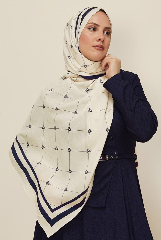 Vêtements hijab ÉCRUE CHÂLE ALVINA EN VISCOSE 8608 - ALVİNA