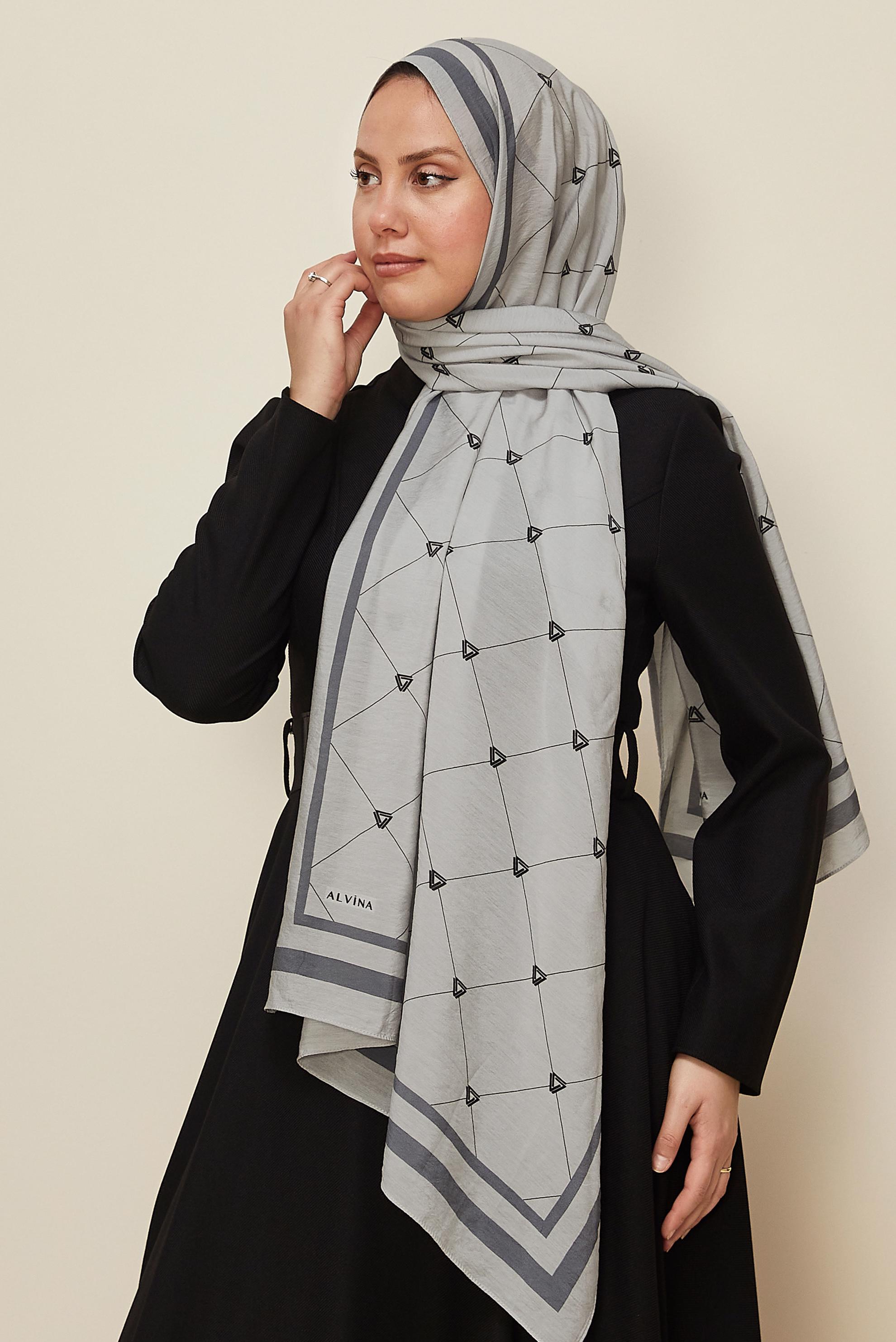 Hijab clothing SILVER ALVINA VISCOSE SHAWL 8608
