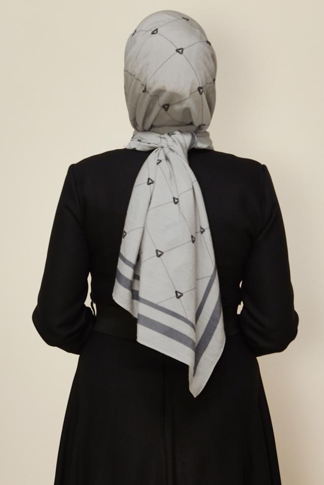 Hijab clothing SILVER ALVINA VISCOSE SHAWL 8608 - ALVİNA