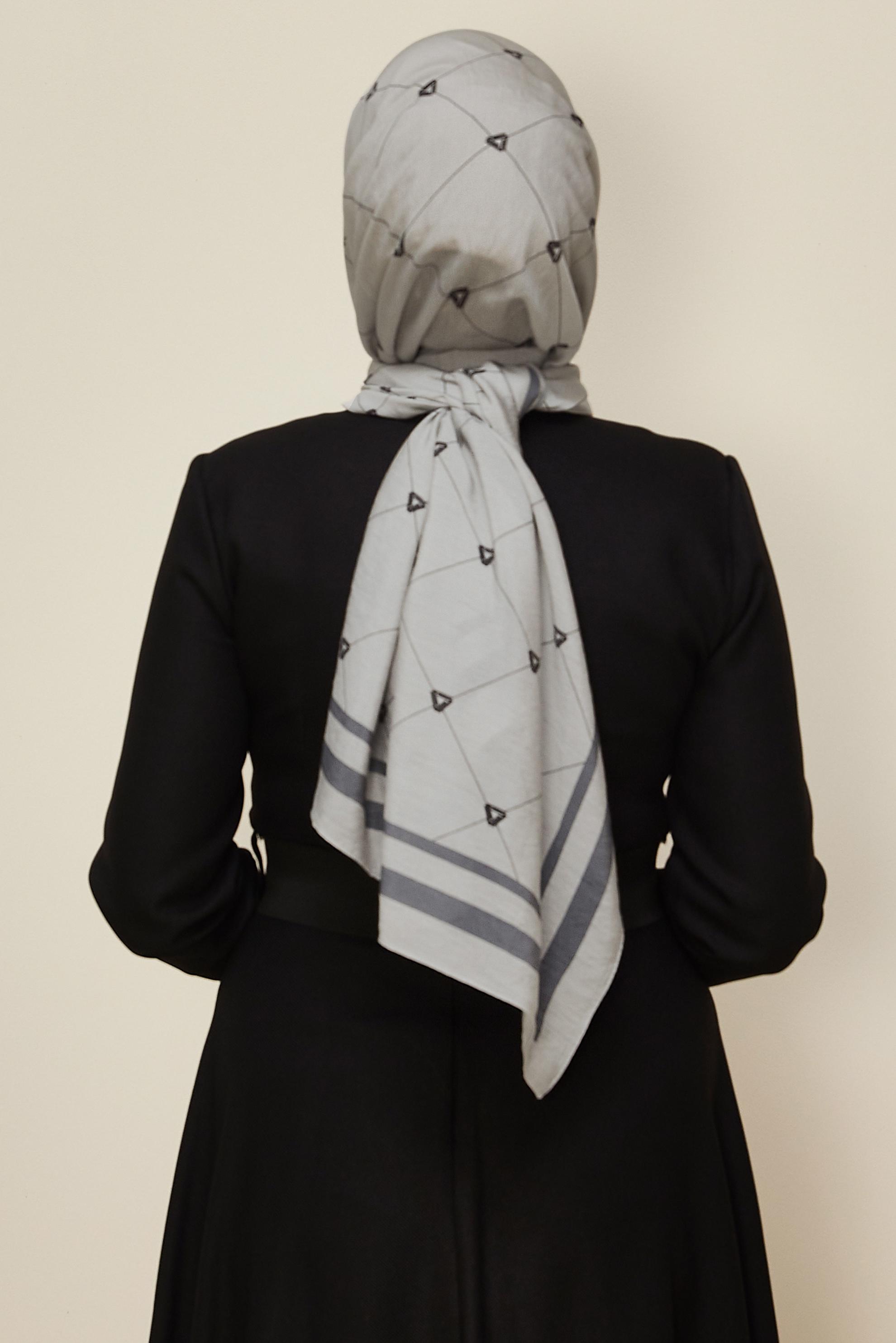 Hijab clothing SILVER ALVINA VISCOSE SHAWL 8608