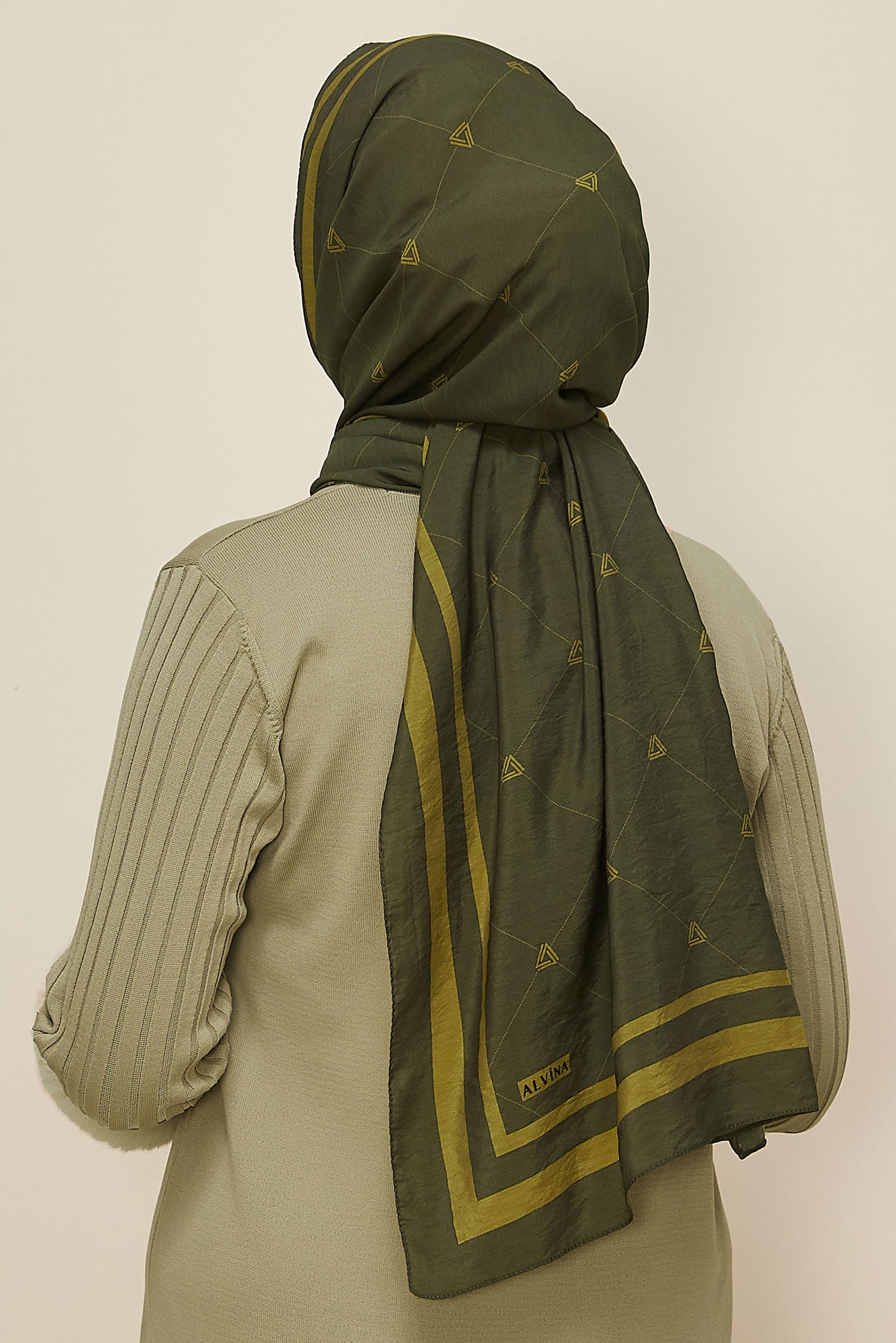 Vêtements hijab KAKI CHÂLE ALVINA EN VISCOSE 8608