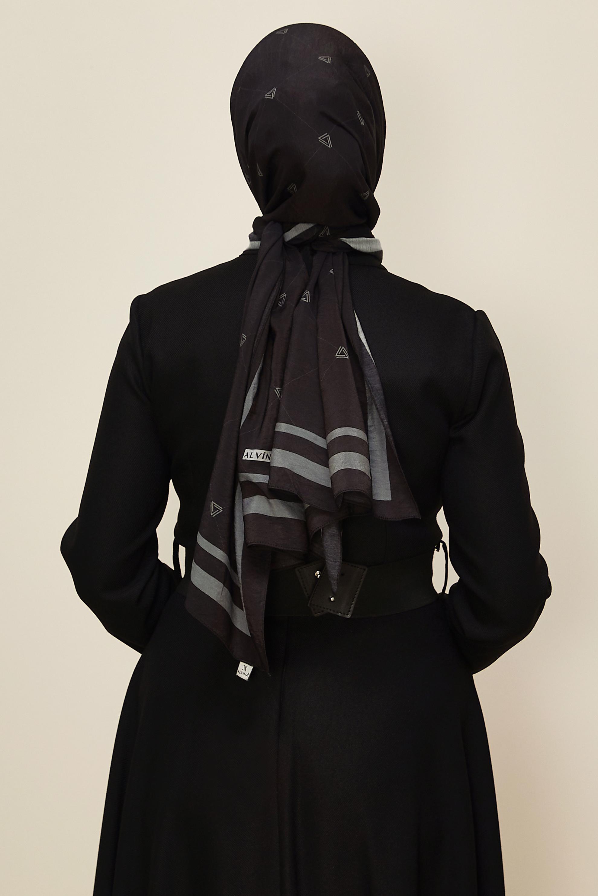 Hijab clothing BLACK ALVINA VISCOSE SHAWL 8608