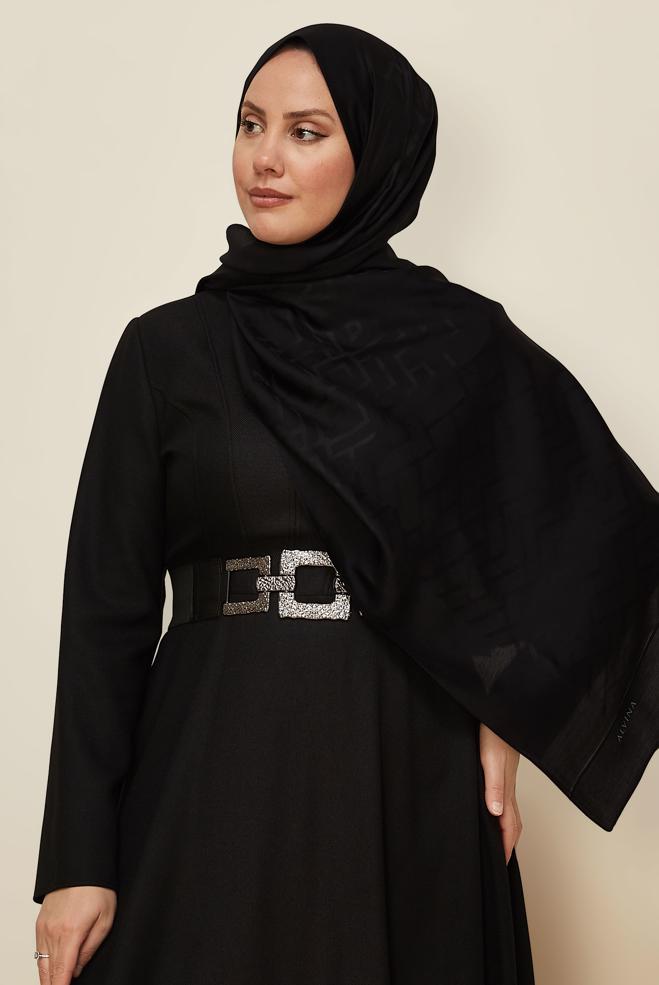 Vêtements hijab NOIR CHÂLE ALVINA EN VISCOSE 8611 - ALVİNA