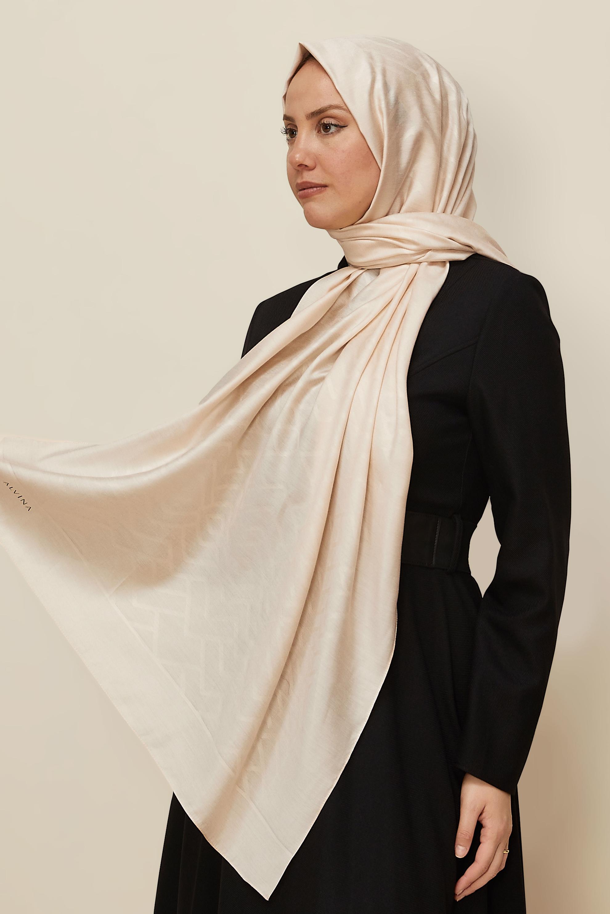 Vêtements hijab BEIGE CHÂLE ALVINA EN VISCOSE 8611