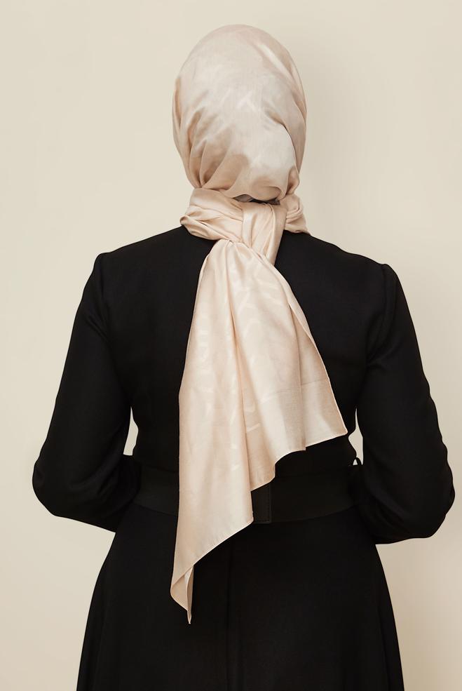 Vêtements hijab BEIGE CHÂLE ALVINA EN VISCOSE 8611 - ALVİNA