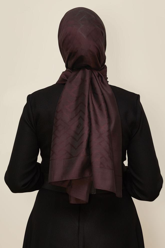 Vêtements hijab ROUGE BORDEAUX CHÂLE ALVINA EN VISCOSE 8611 - ALVİNA